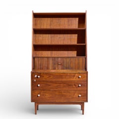 Kipp Stewart for Drexel Declaration Mid Century Walnut Secretary Desk