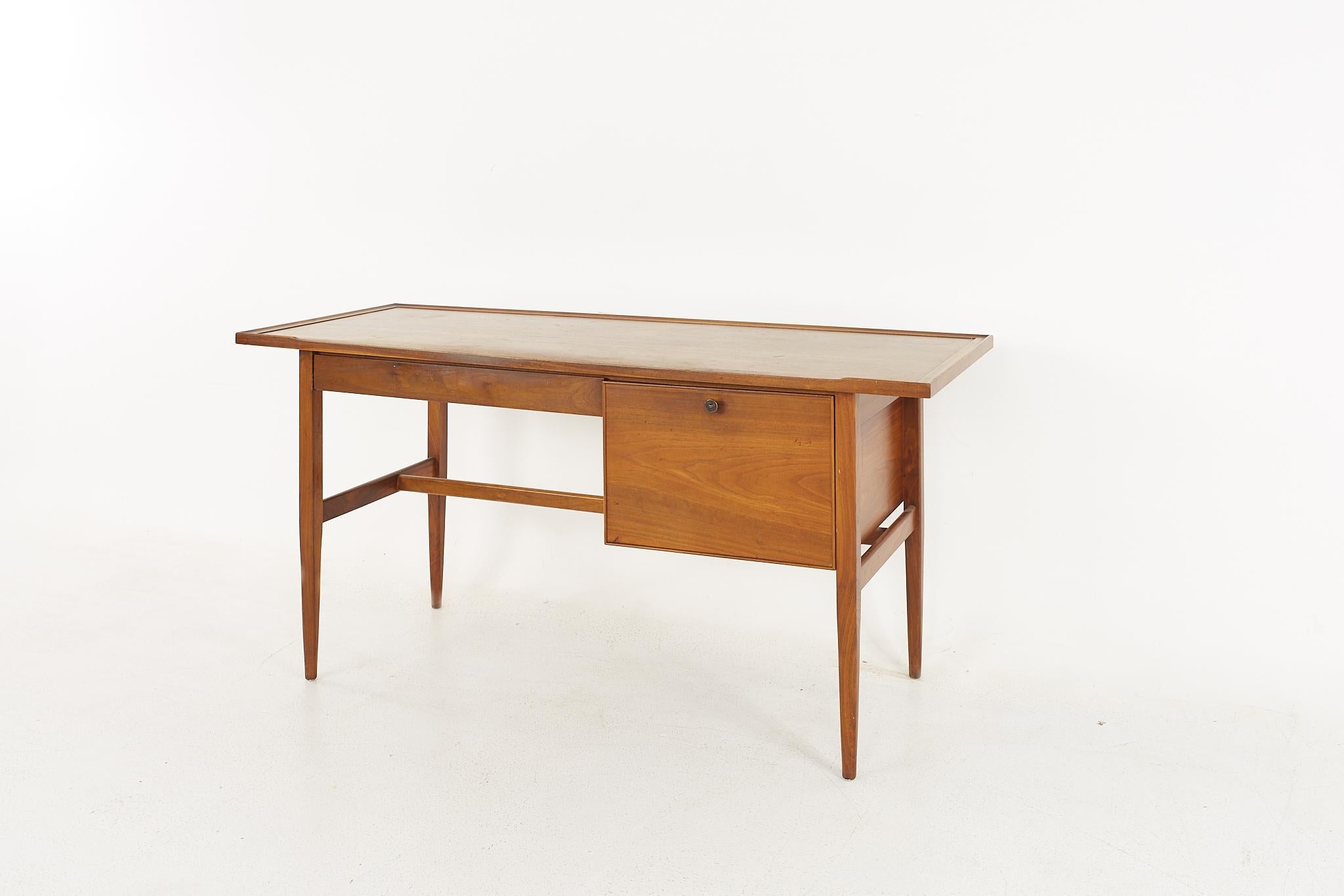 Mid-Century Modern Kipp Stewart for Drexel Declaration Mid Century Walnut Writing Desk For Sale