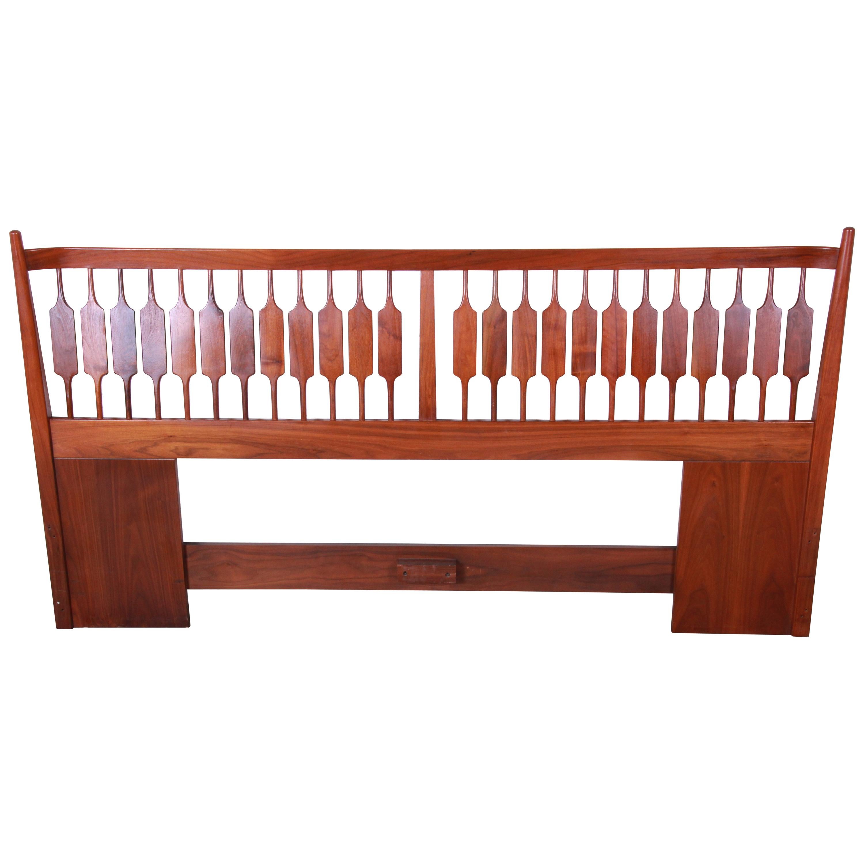 Kipp Stewart for Drexel Declaration Midcentury Walnut King Size Headboard, 1962