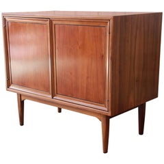 Kipp Stewart for Drexel Declaration Midcentury Walnut Record Cabinet