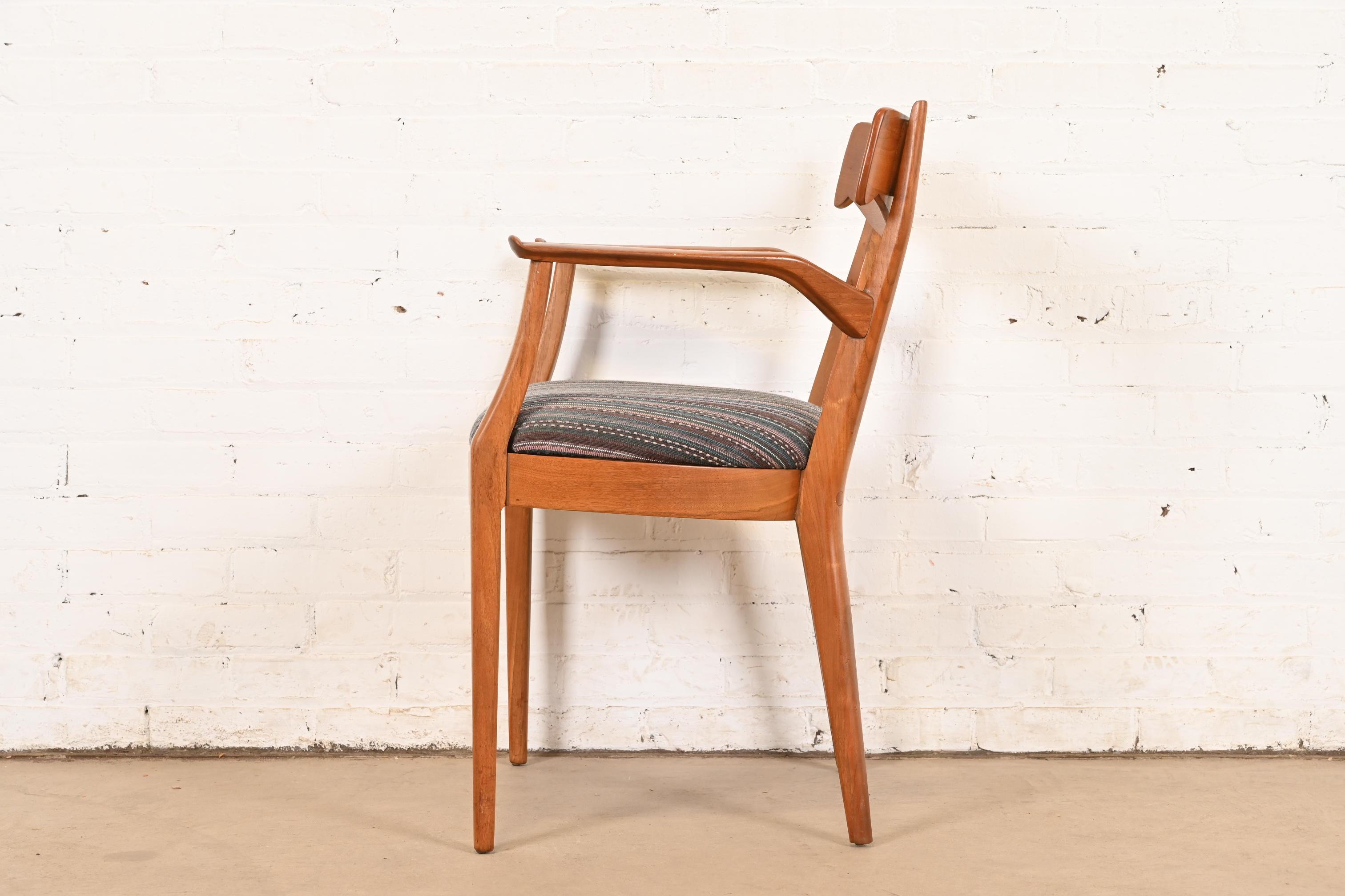 Kipp Stewart for Drexel Declaration Sculpted Walnut Armchair For Sale 3