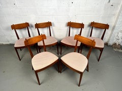 Kipp Stewart for Drexel "Declaration" Sculpted Walnut Dining Chairs