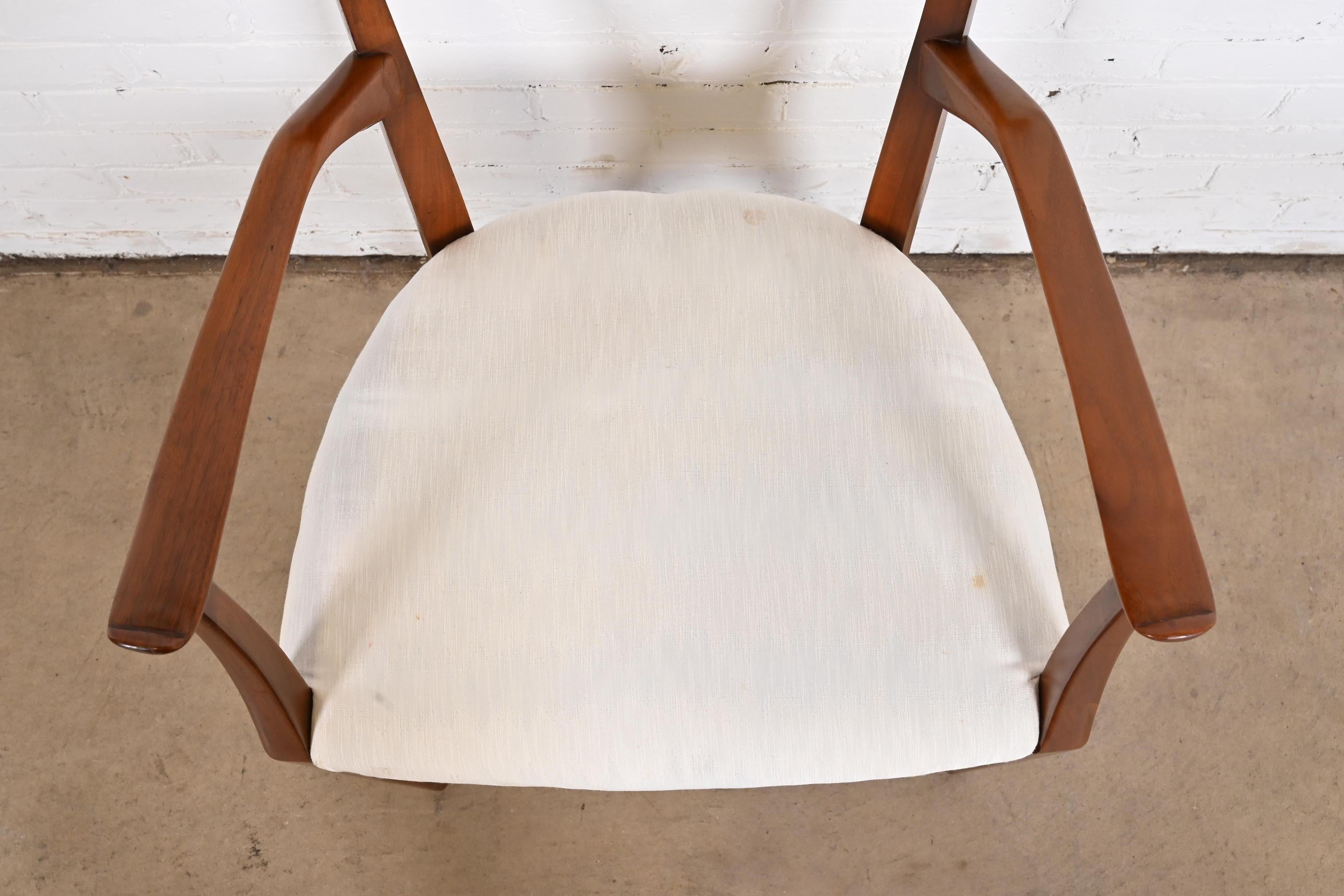 Kipp Stewart for Drexel Declaration Sculpted Walnut Dining Chairs, Set of Six 7