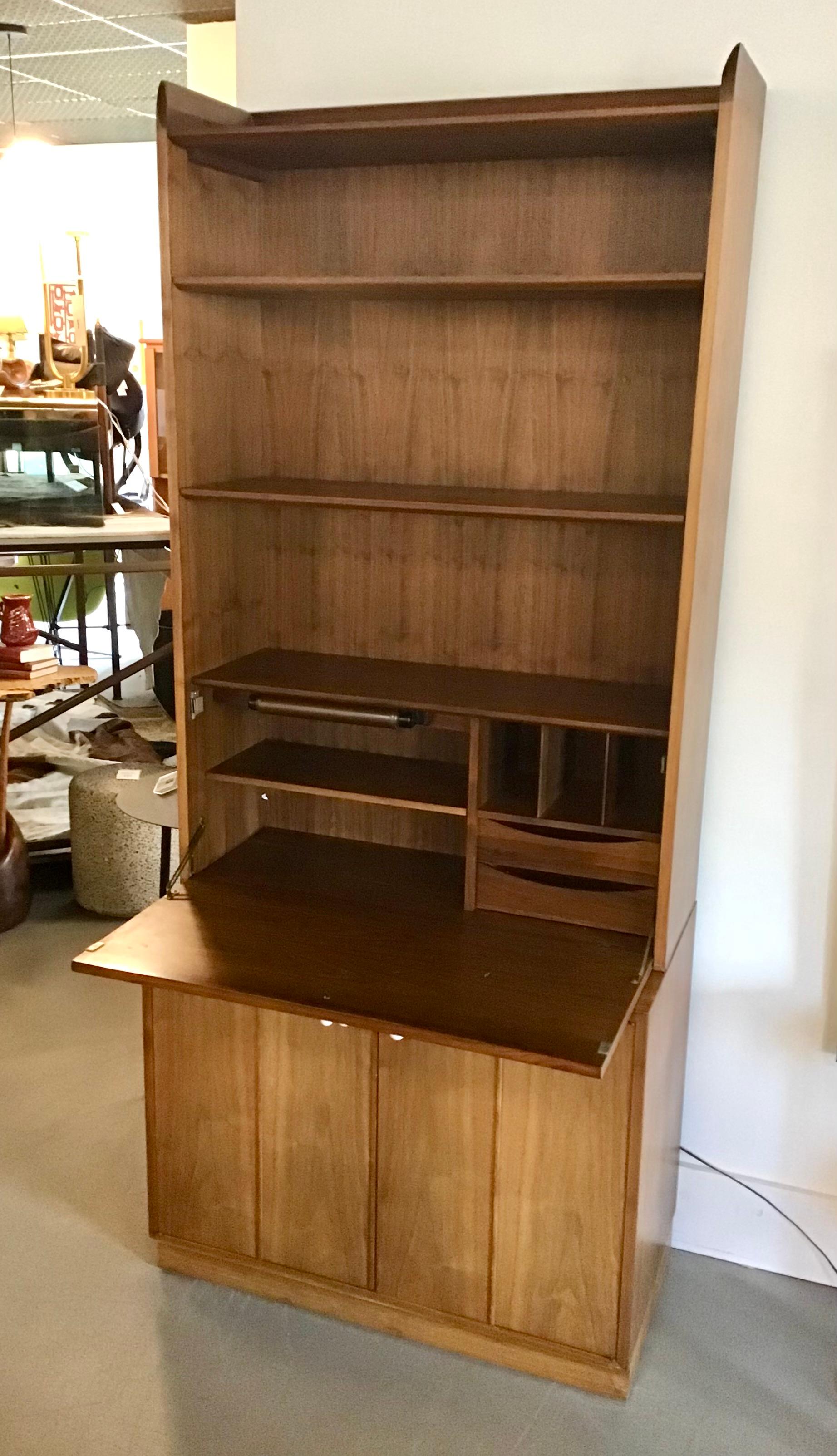 Kipp Stewart for Drexel Declaration Secretary Desk / Bar / Bookshelf For Sale 1
