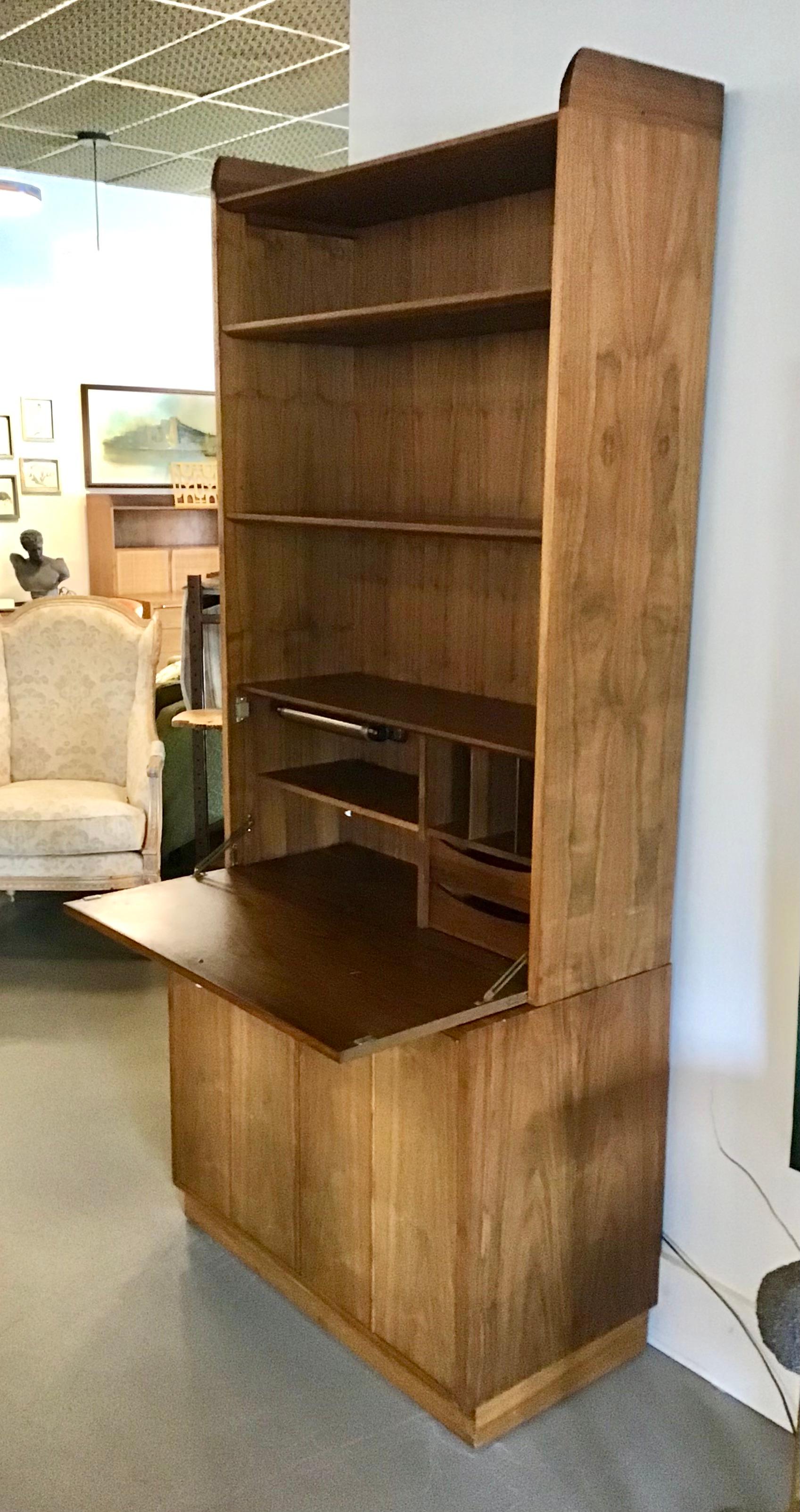 Kipp Stewart for Drexel Declaration Secretary Desk / Bar / Bookshelf For Sale 2