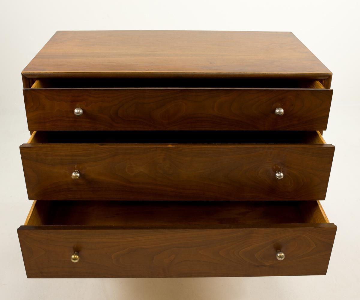 Chrome Kipp Stewart for Drexel Declaration Small 3 Drawer Dresser Chest
