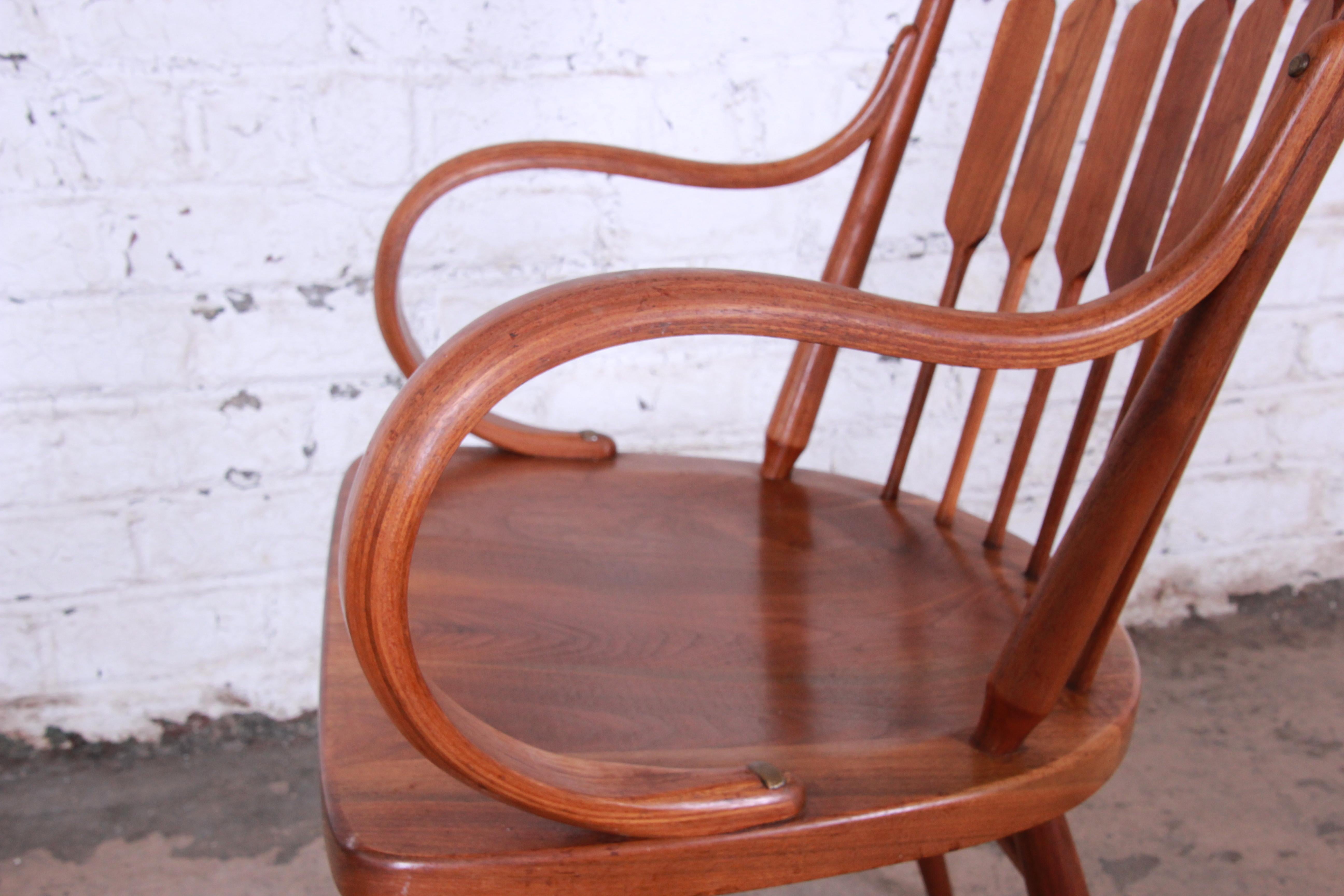 Kipp Stewart for Drexel Declaration Solid Walnut Dining Chairs, Set of Six 4