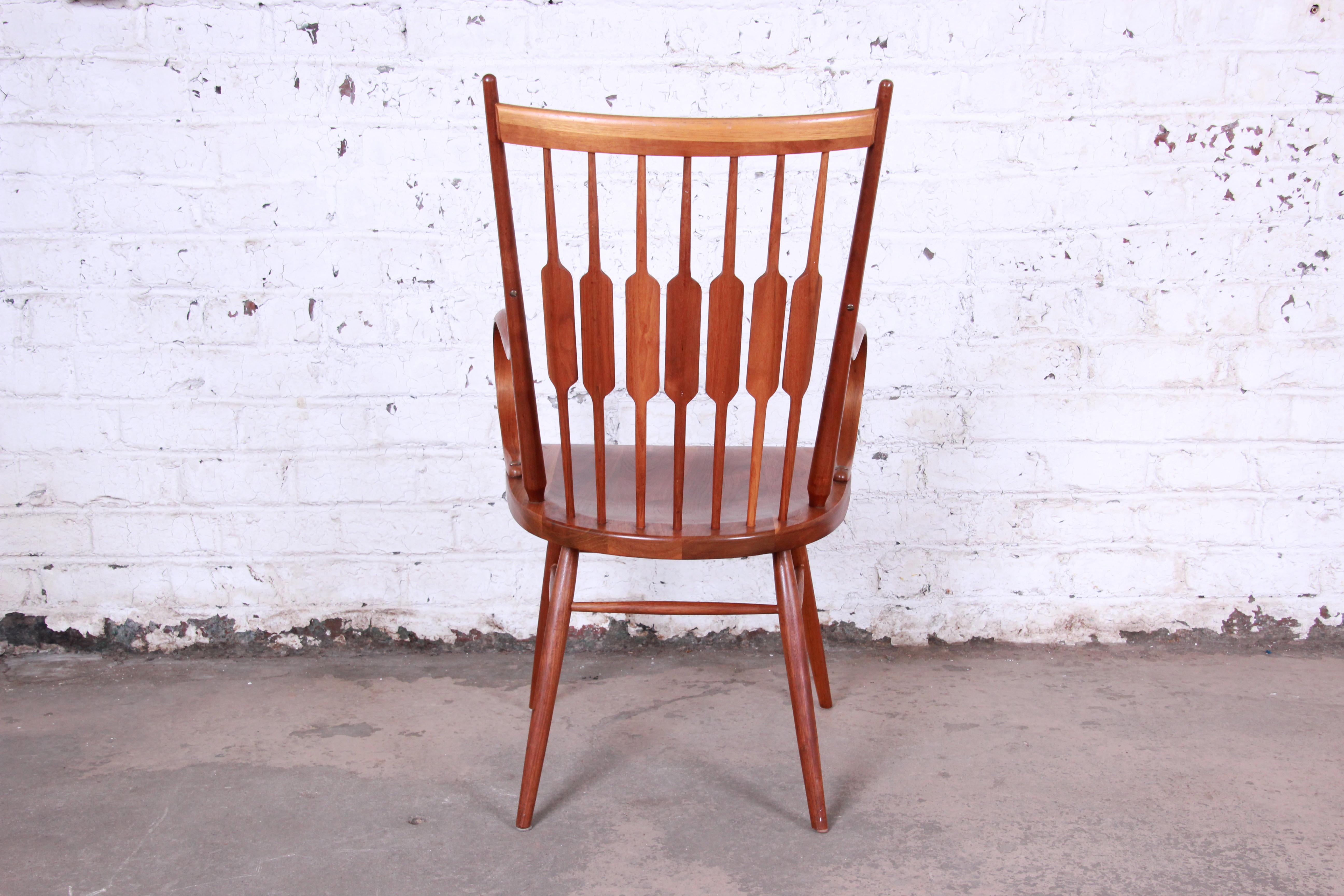 Kipp Stewart for Drexel Declaration Solid Walnut Dining Chairs, Set of Six 5
