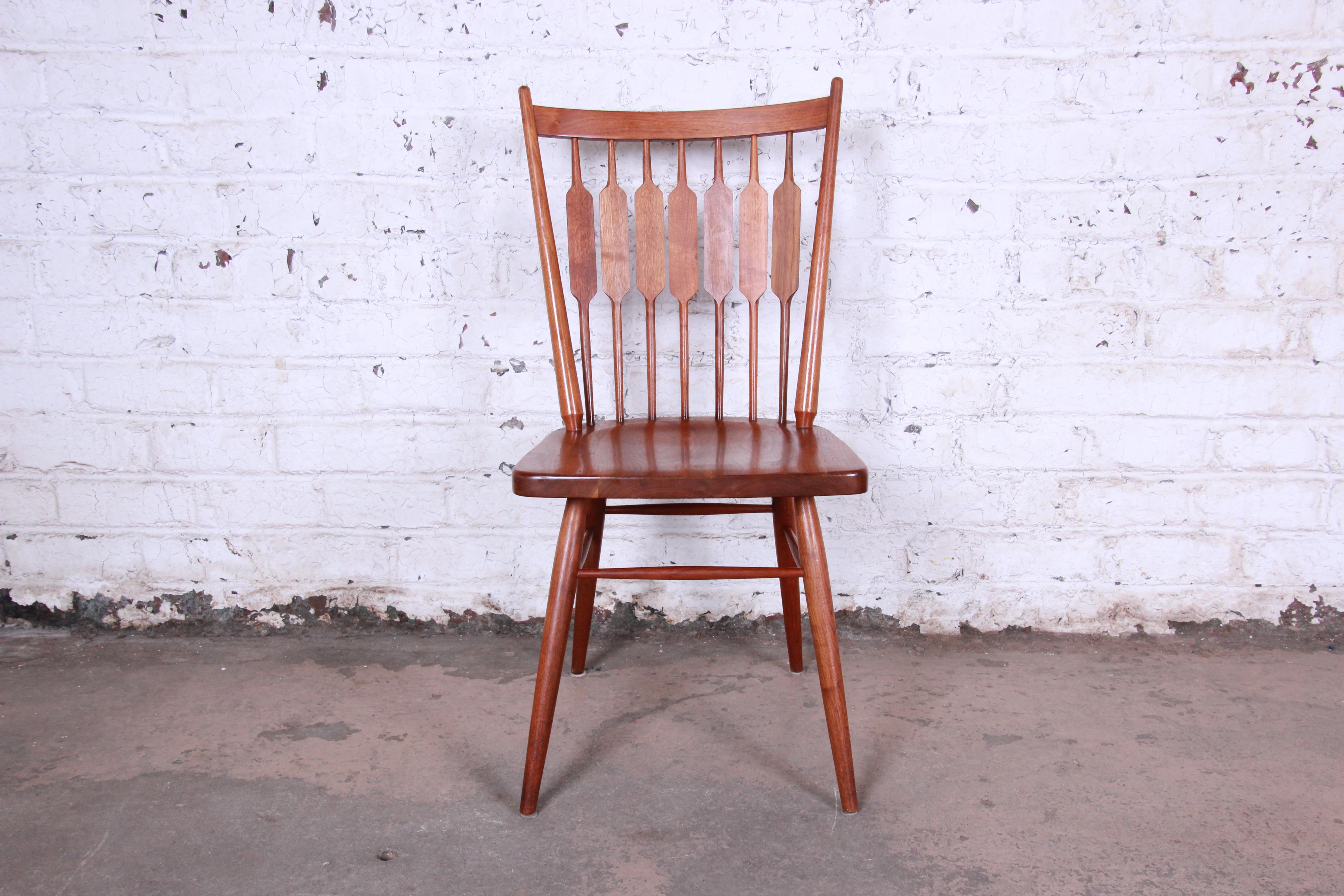 Kipp Stewart for Drexel Declaration Solid Walnut Dining Chairs, Set of Six 9