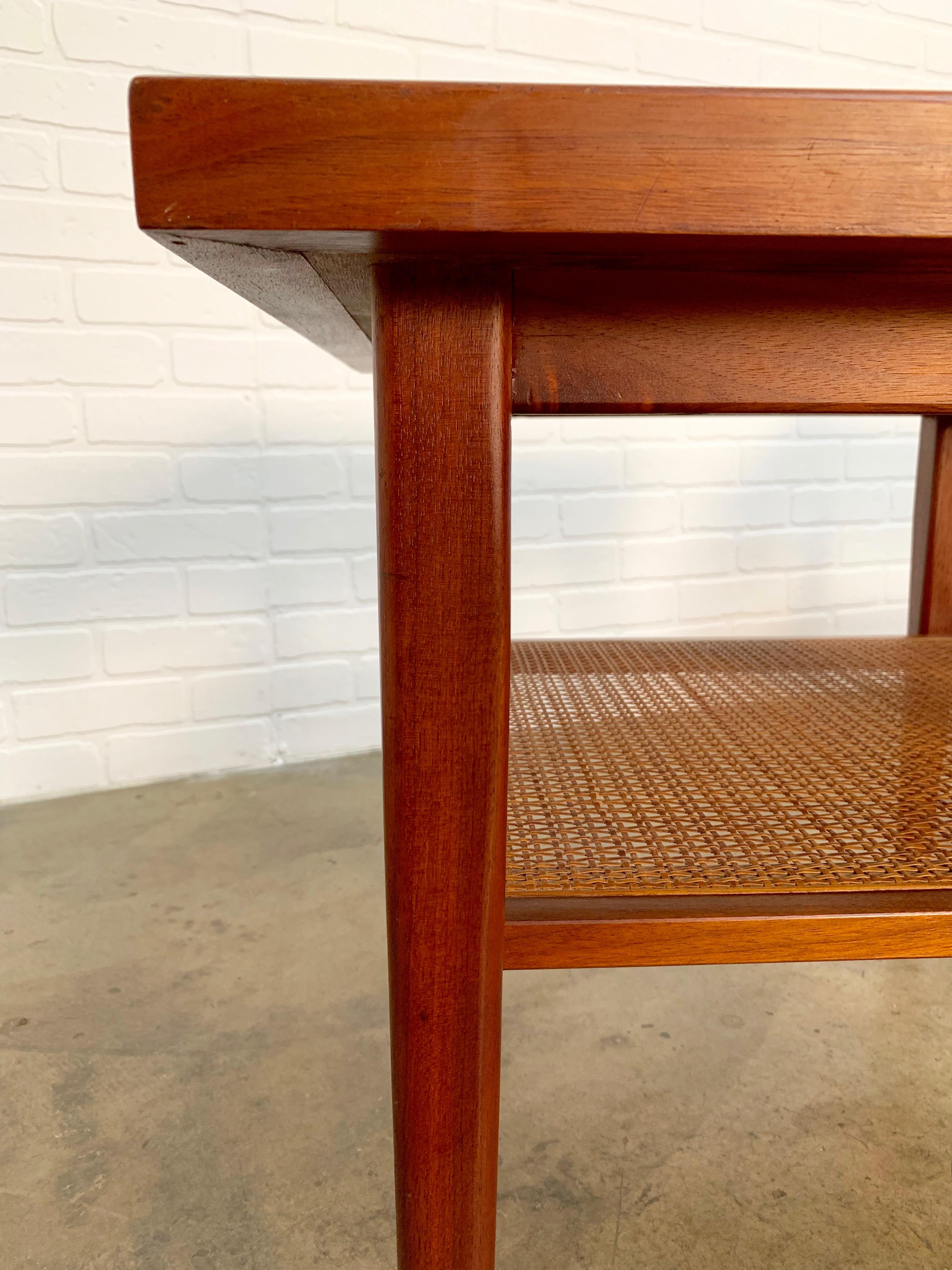 Kipp Stewart for Drexel Declaration Walnut and Cane Side Tables In Good Condition In Denton, TX