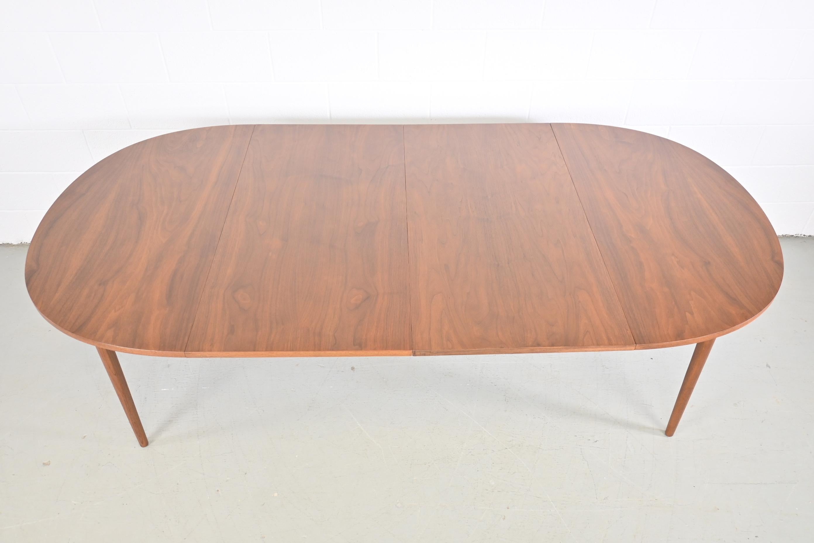 Mid-Century Modern Kipp Stewart for Drexel Declaration Walnut Extension Dining Table