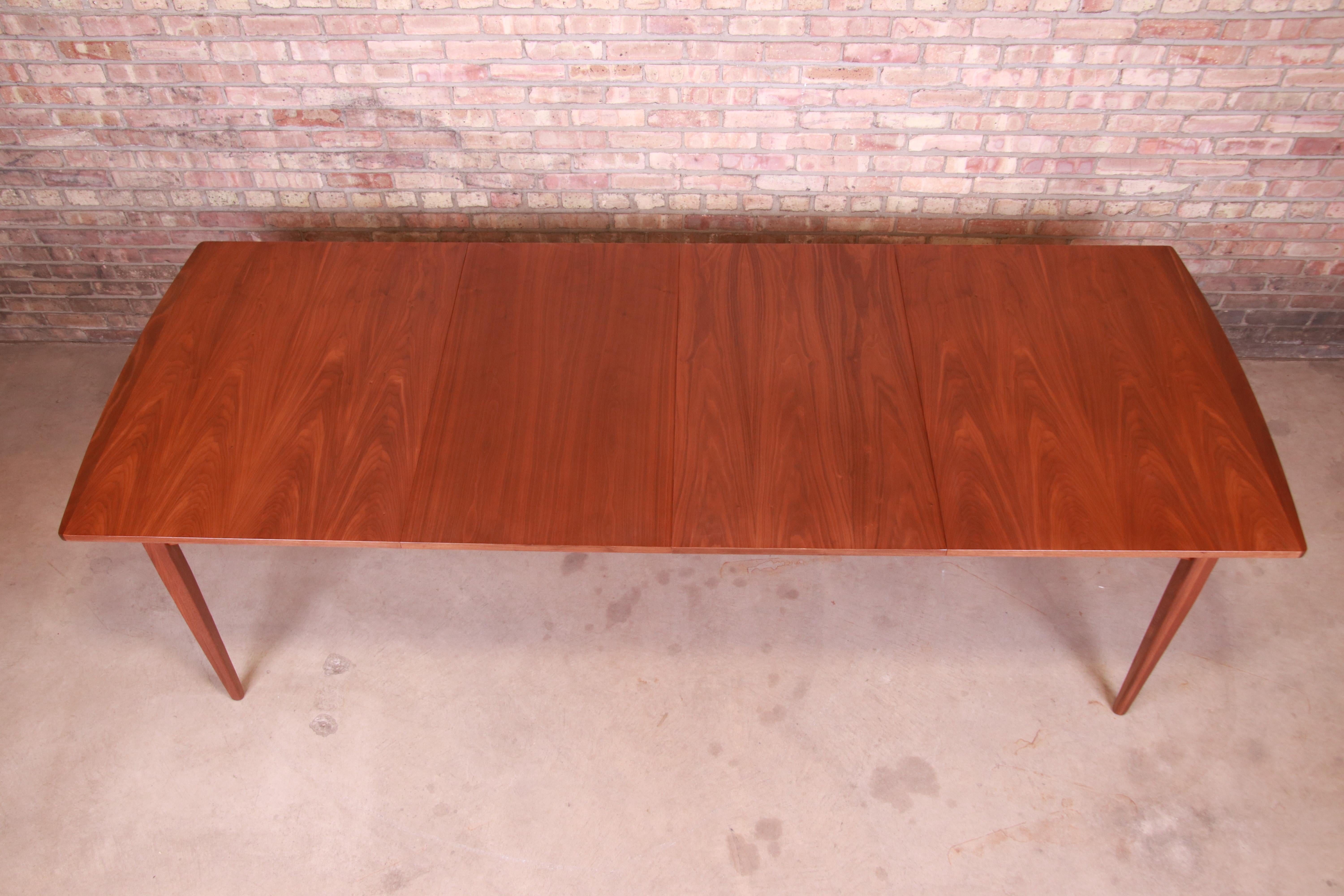 Mid-20th Century Kipp Stewart for Drexel Declaration Walnut Extension Dining Table, Refinished
