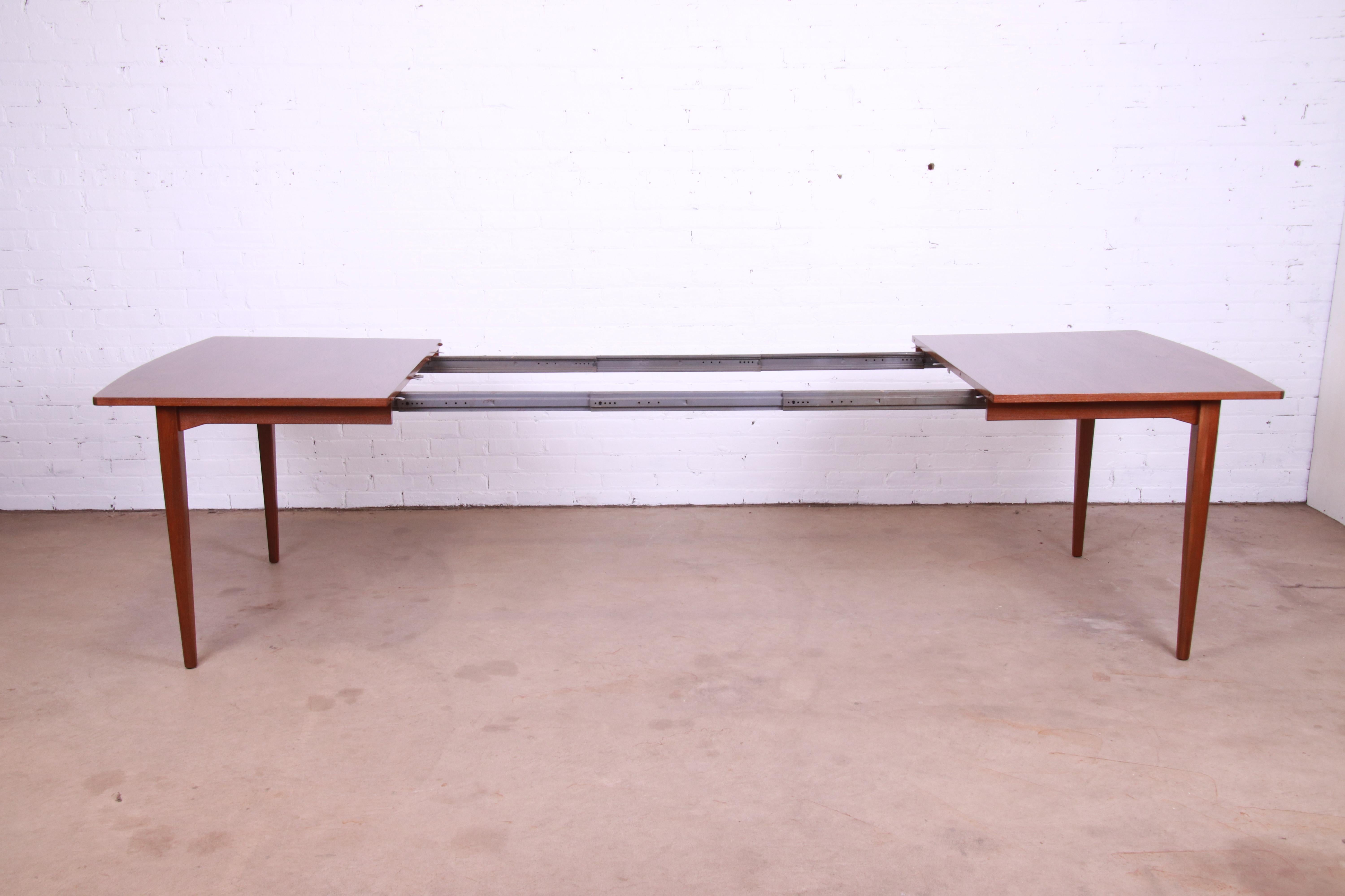 Mid-20th Century Kipp Stewart for Drexel Declaration Walnut Extension Dining Table, Refinished