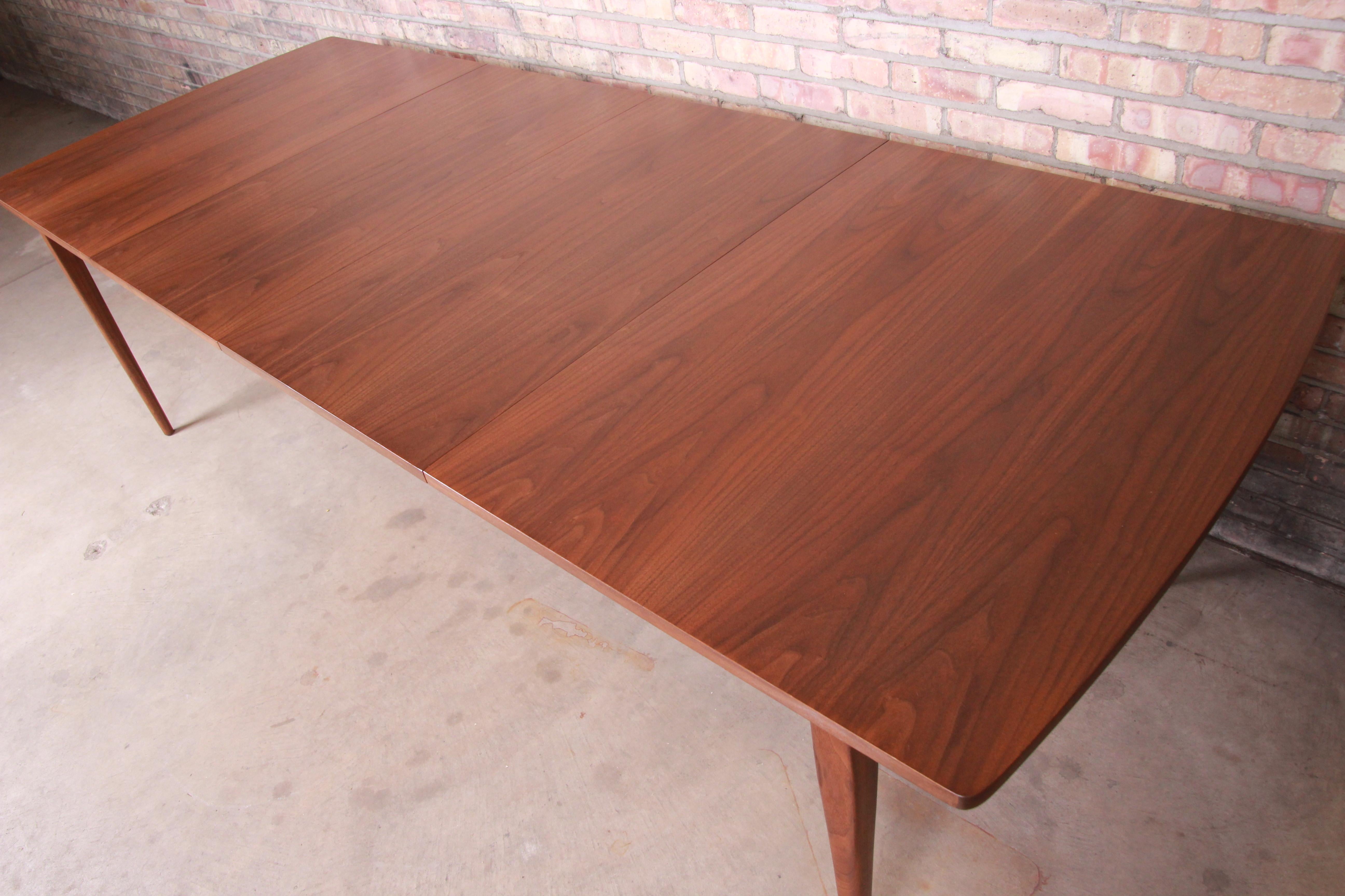Kipp Stewart for Drexel Declaration Walnut Extension Dining Table, Restored In Good Condition In South Bend, IN