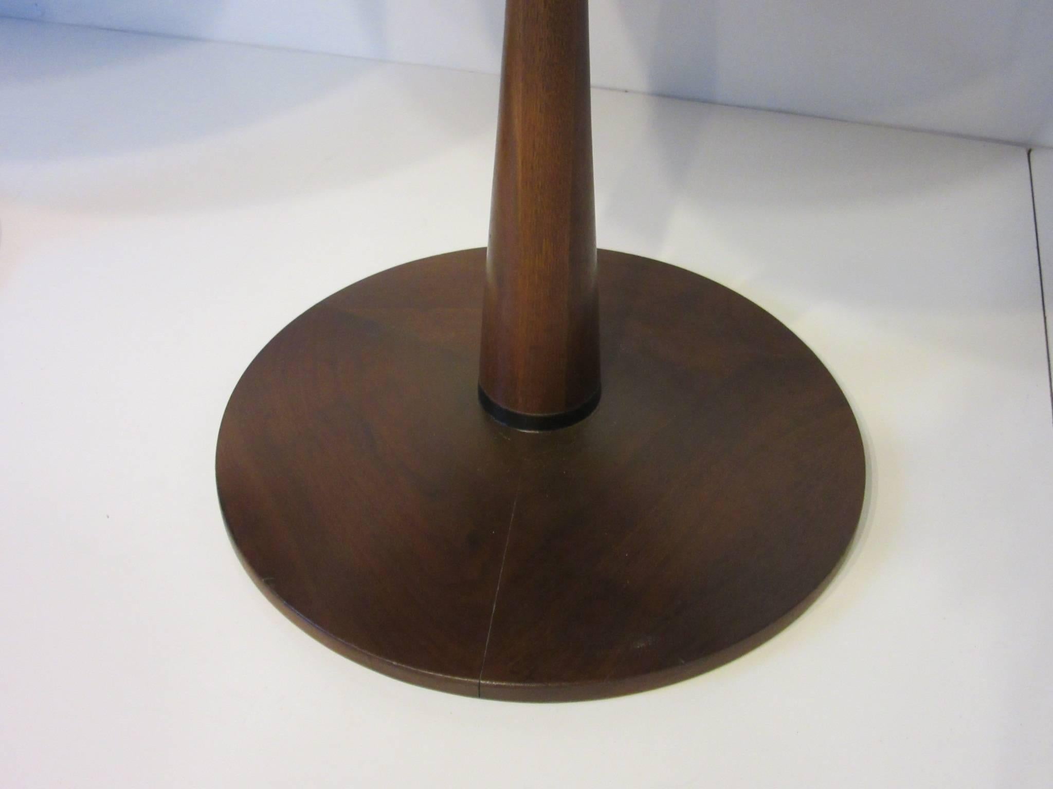 Mid-Century Modern Kipp Stewart for Drexel Declaration Walnut Pedestal Side Tables