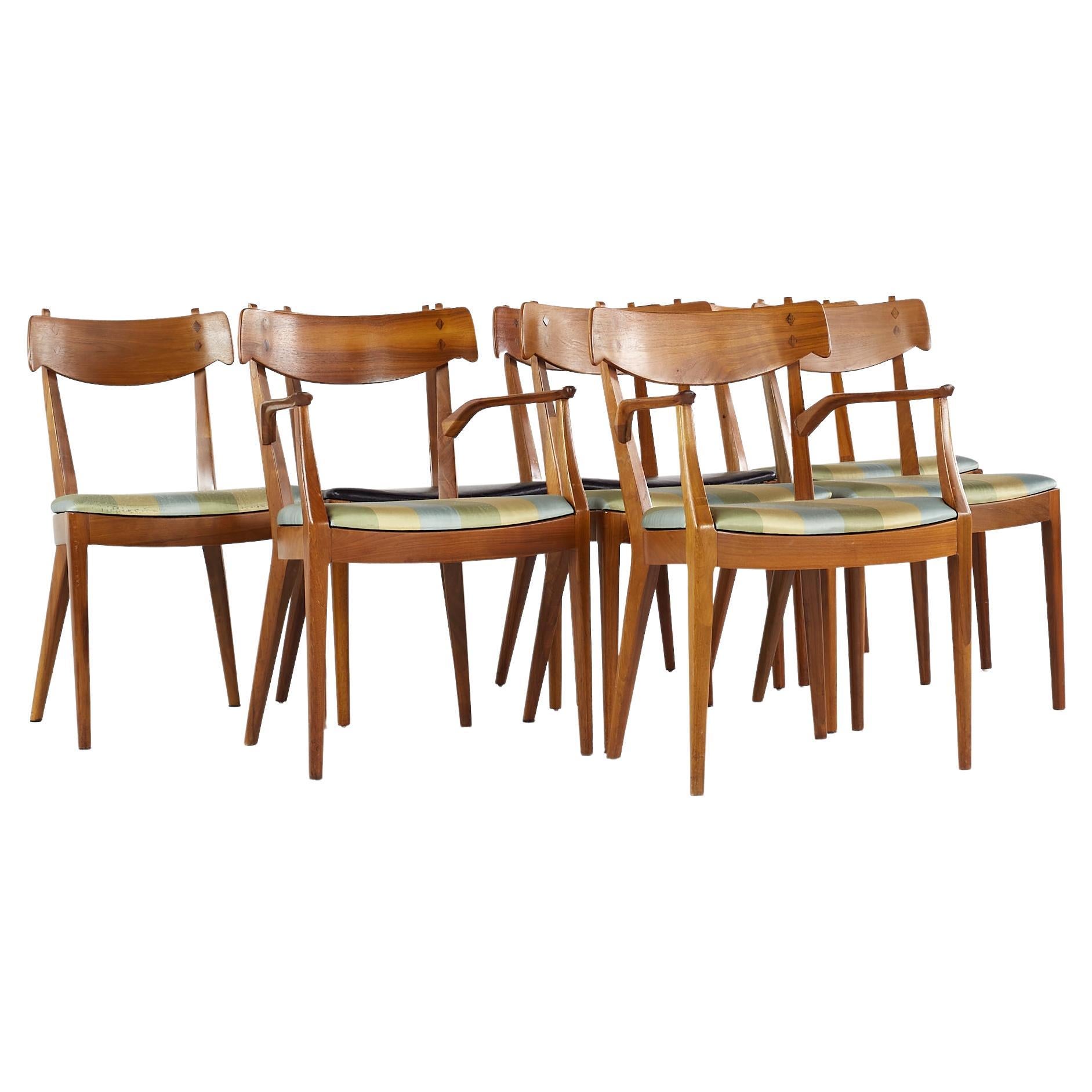 Kipp Stewart for Drexel Mid Century Dining Chairs, Set of 8