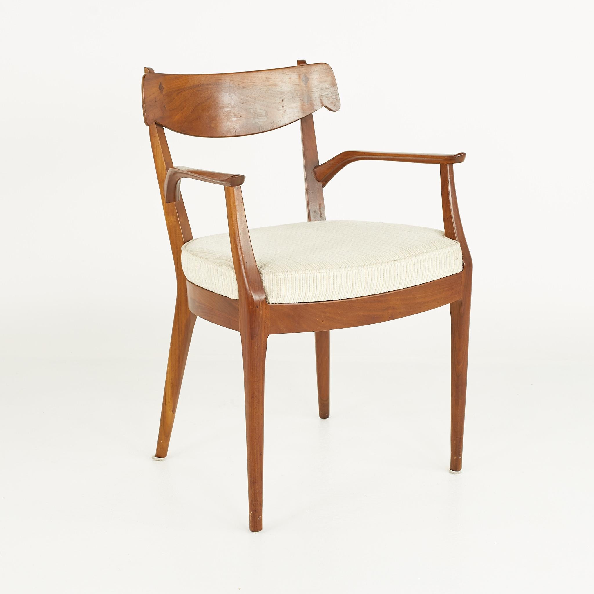 Kipp Stewart for Drexel Mid Century Walnut Dining Chairs - Set of 6 4