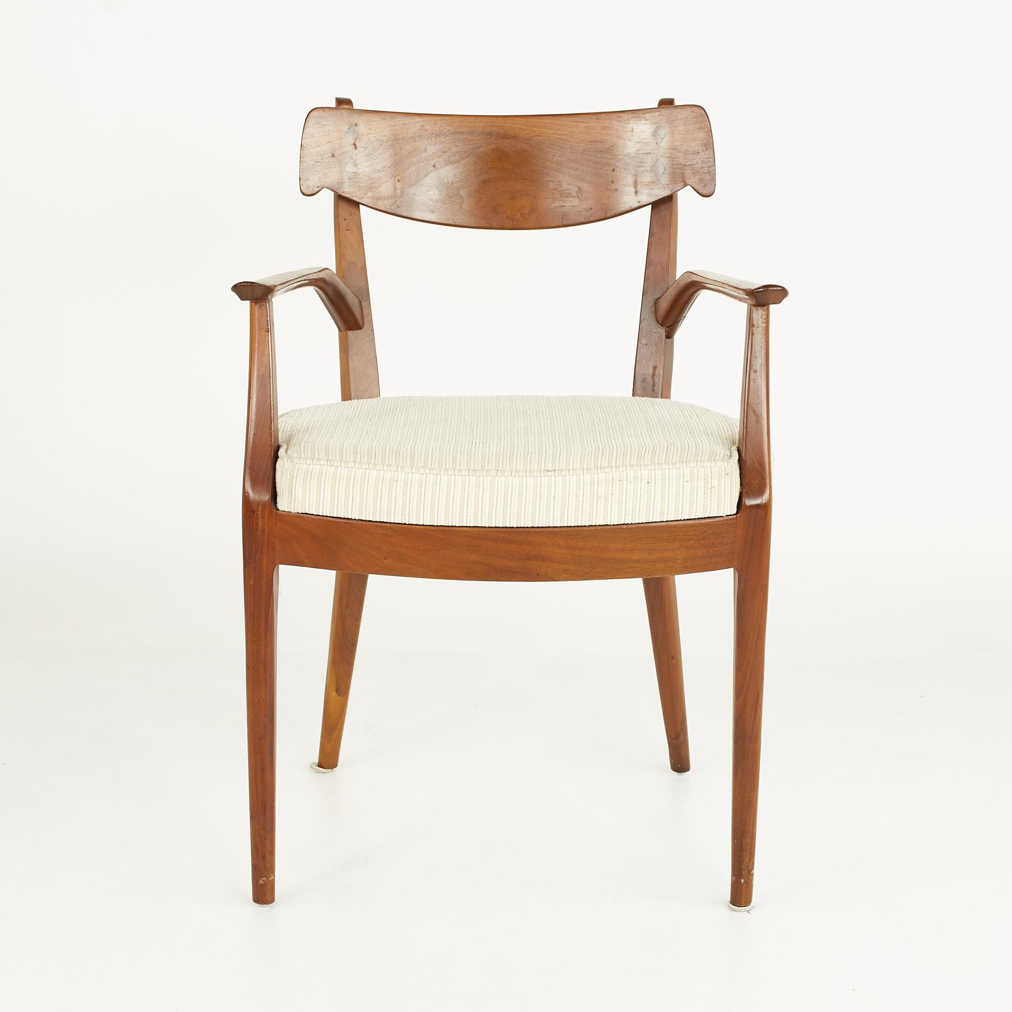 Kipp Stewart for Drexel Mid Century Walnut Dining Chairs - Set of 6 5