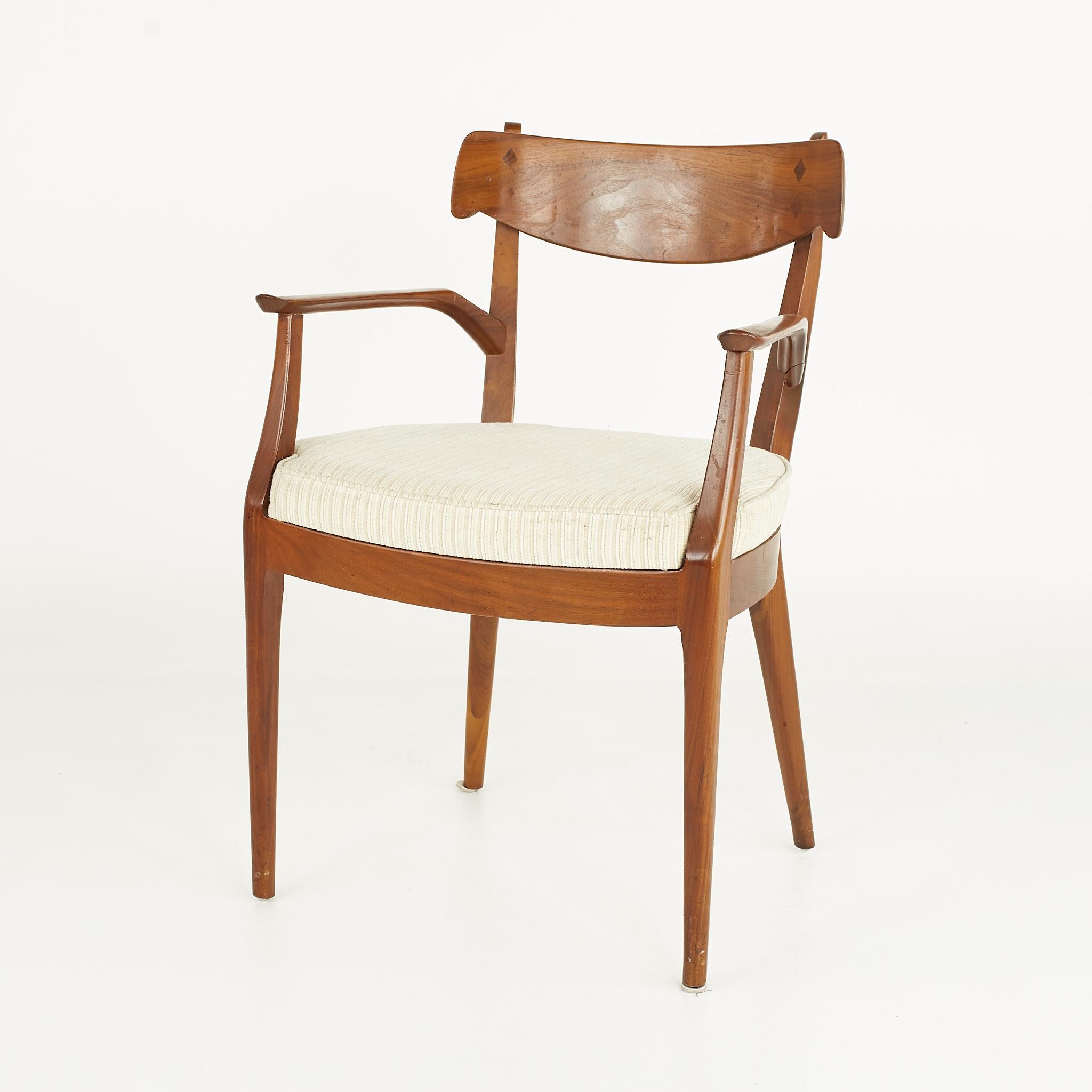 Kipp Stewart for Drexel Mid Century Walnut Dining Chairs - Set of 6 6