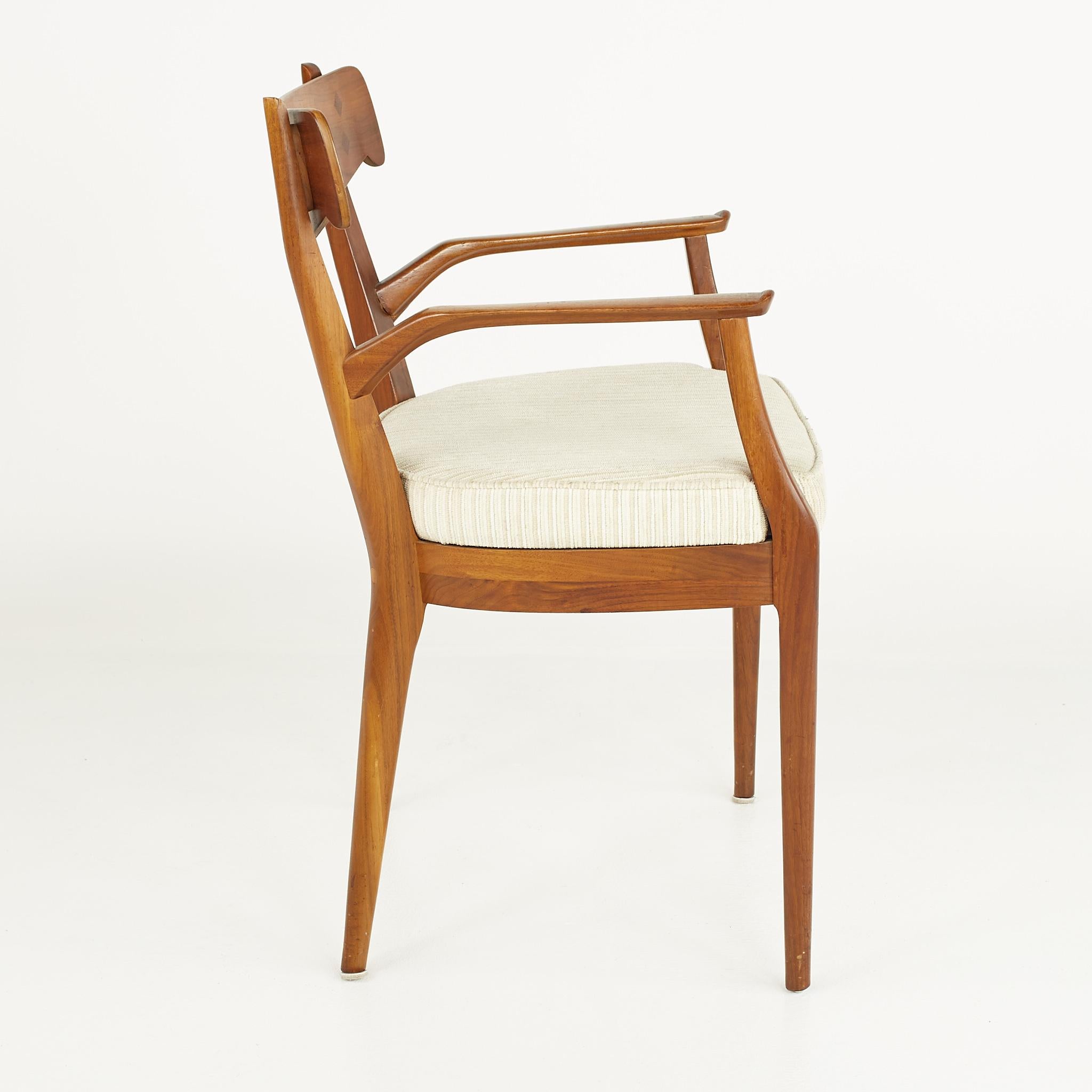 Kipp Stewart for Drexel Mid Century Walnut Dining Chairs - Set of 6 7