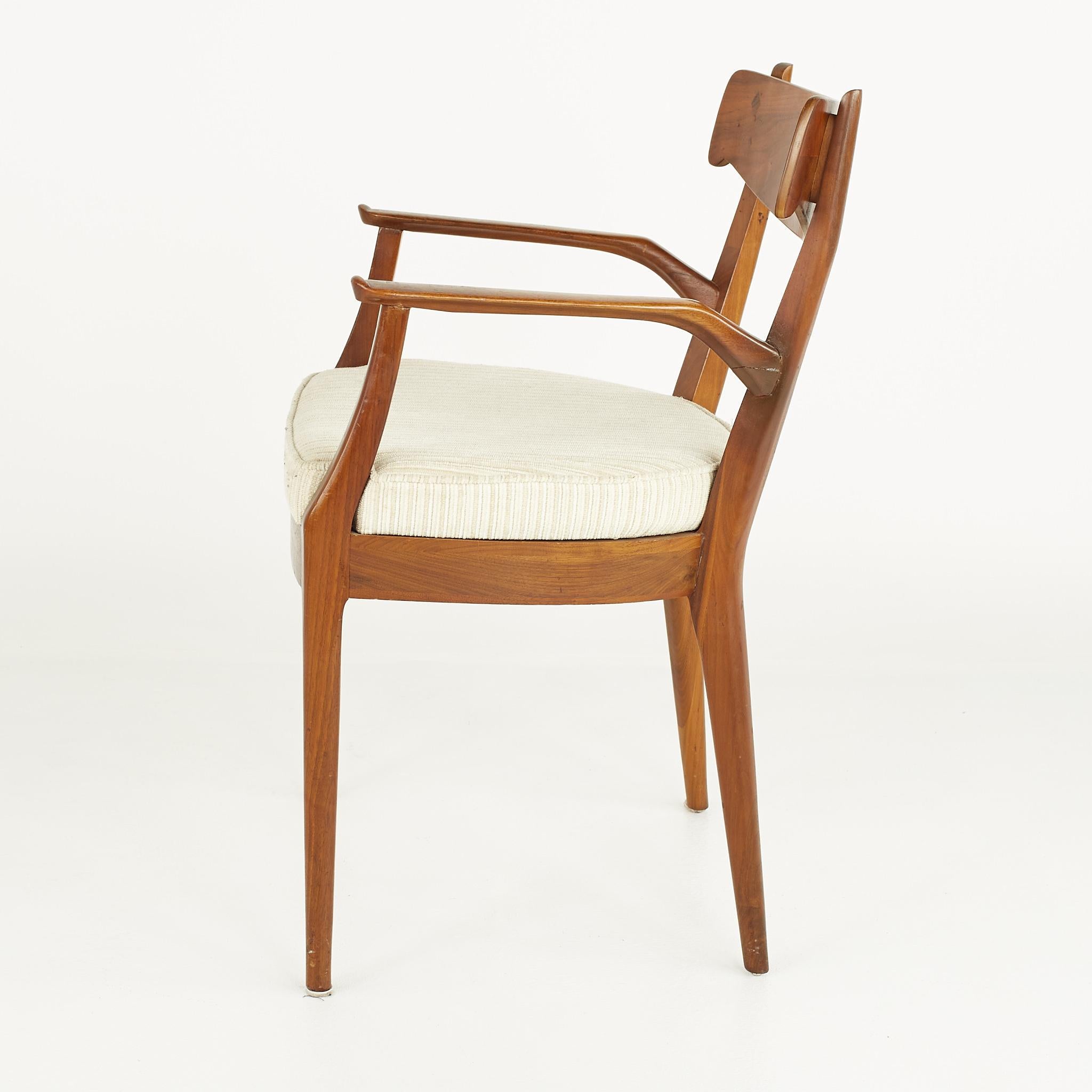 Kipp Stewart for Drexel Mid Century Walnut Dining Chairs - Set of 6 9