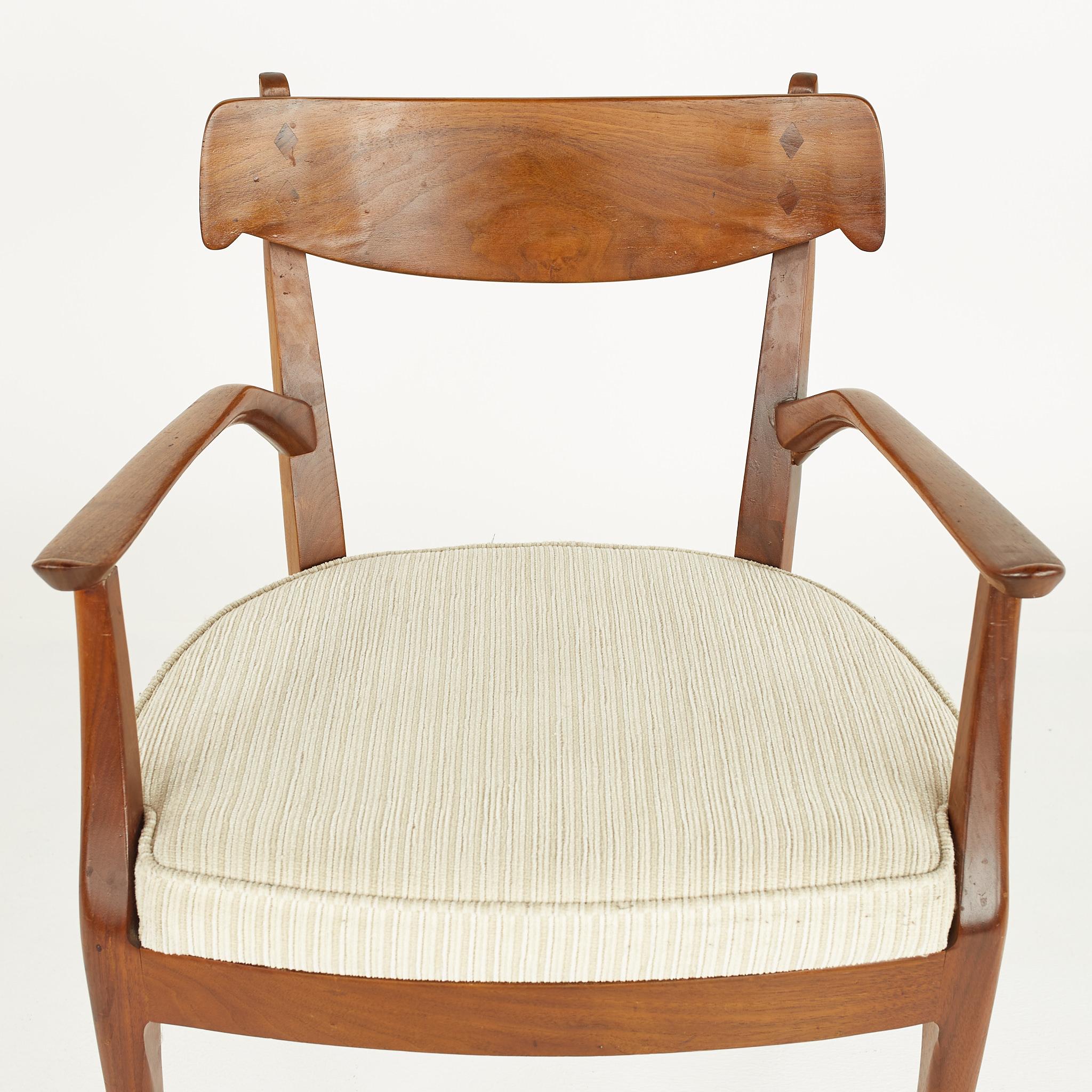 Kipp Stewart for Drexel Mid Century Walnut Dining Chairs - Set of 6 10