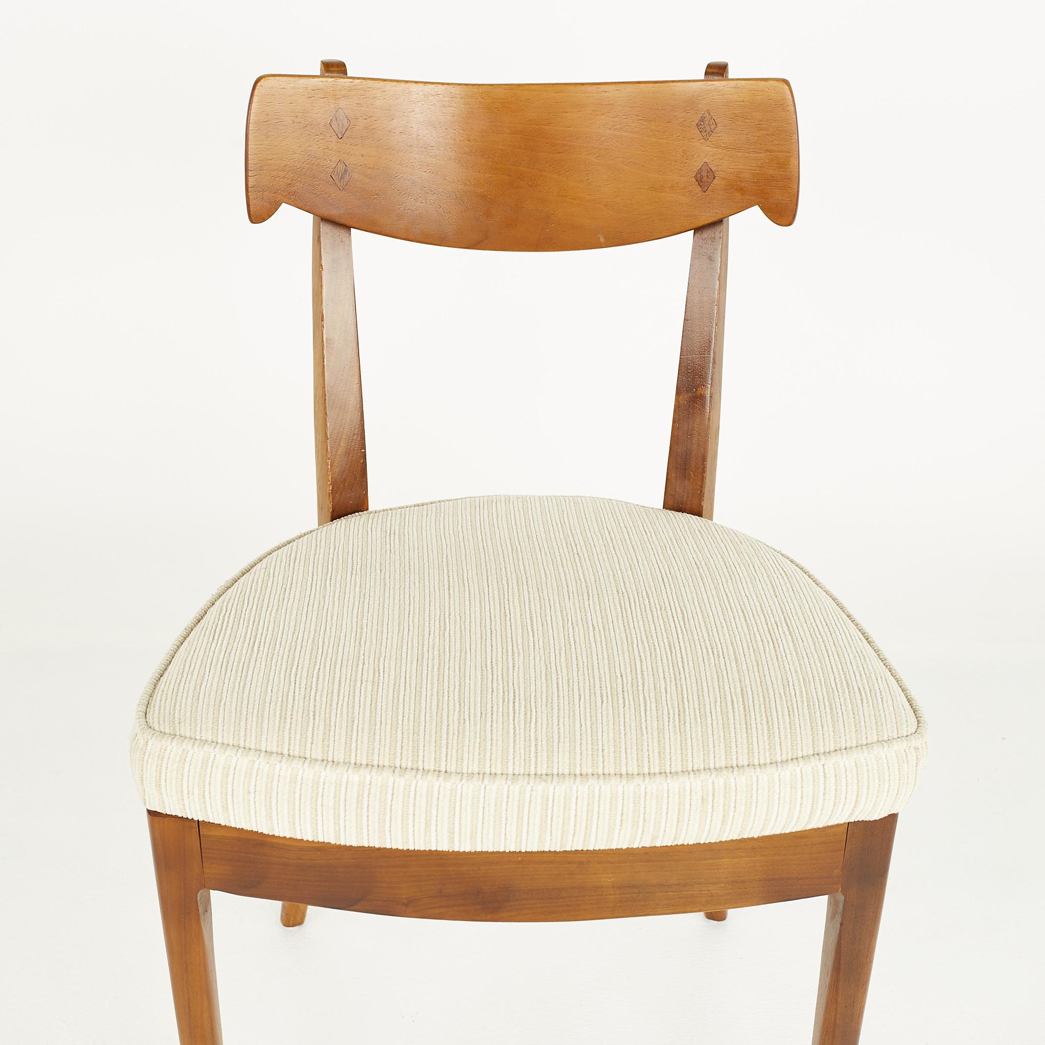 Kipp Stewart for Drexel Mid Century Walnut Dining Chairs - Set of 6 11