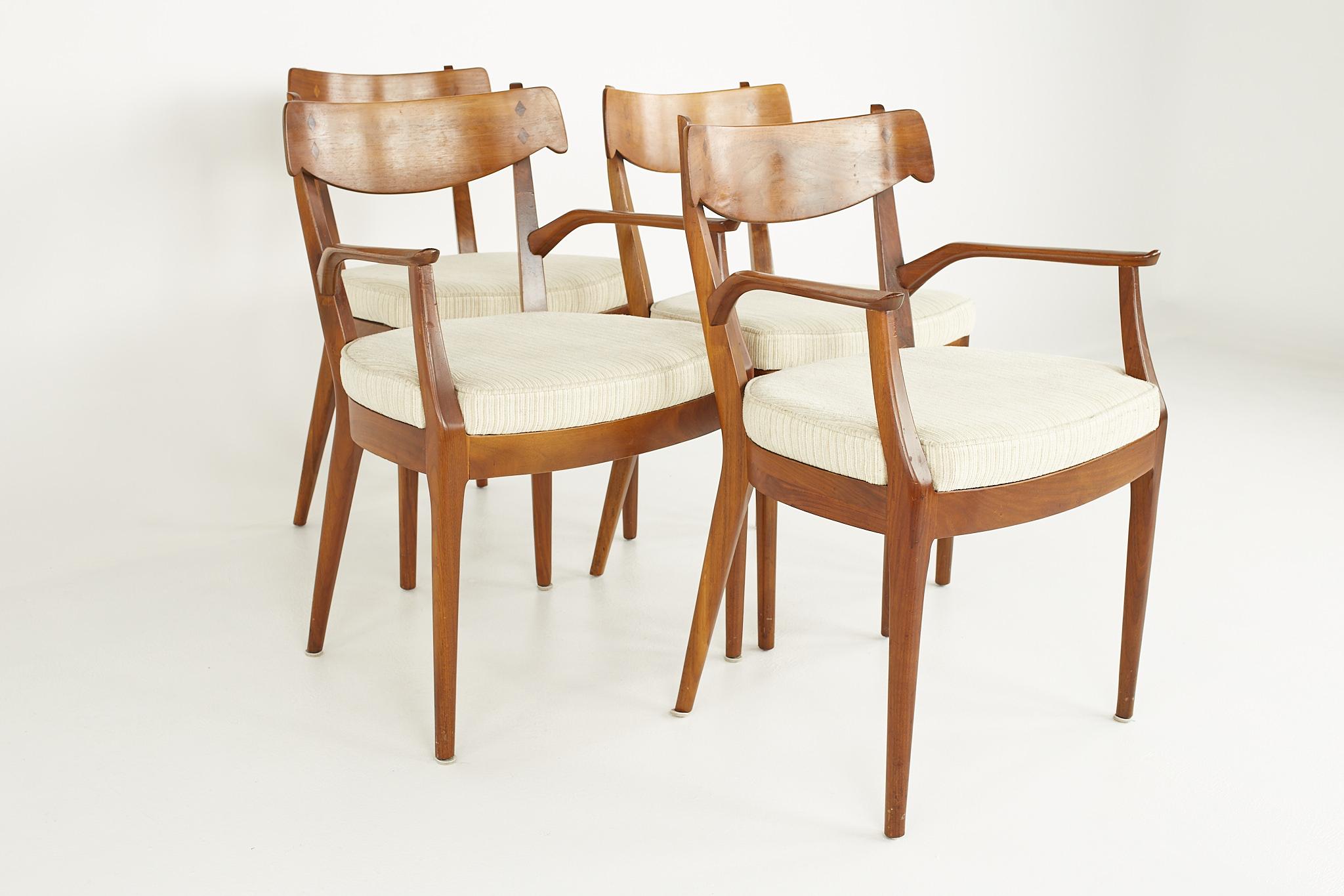 Mid-Century Modern Kipp Stewart for Drexel Mid Century Walnut Dining Chairs - Set of 6