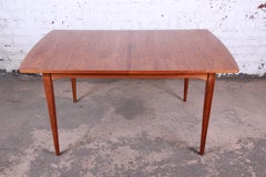 Kipp Stewart for Drexel Mid-Century Modern Walnut Extension Dining Table, 1959
