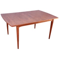 Kipp Stewart for Drexel Mid-Century Modern Walnut Extension Dining Table, 1959