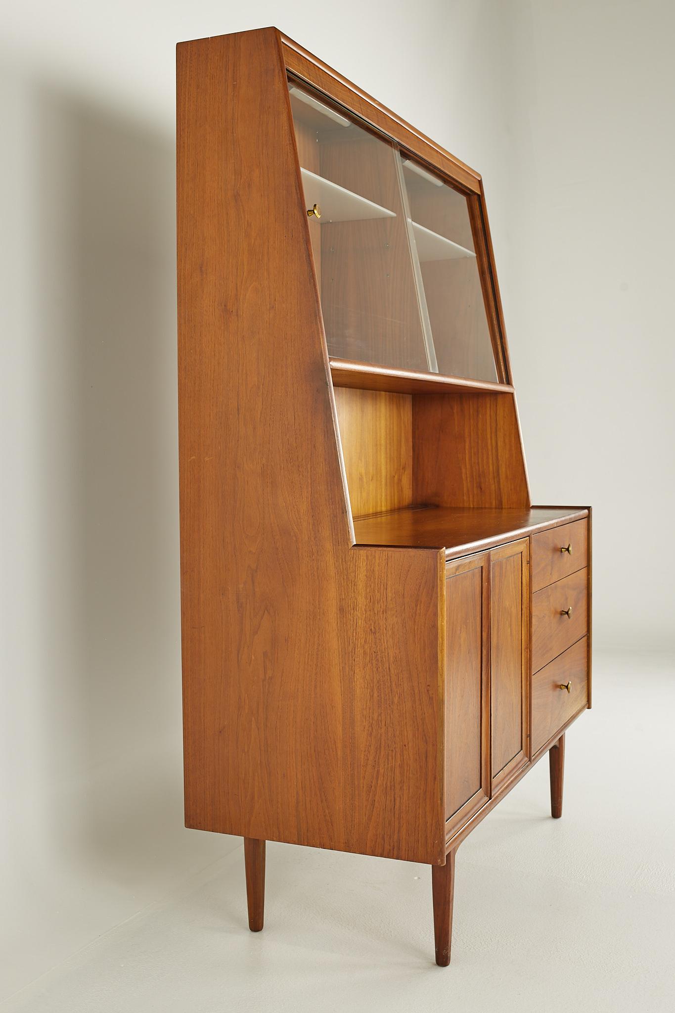 Mid-Century Modern Kipp Stewart for Drexel Mid Century Walnut China Cabinet