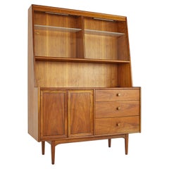 Kipp Stewart for Drexel Mid Century Walnut China Cabinet