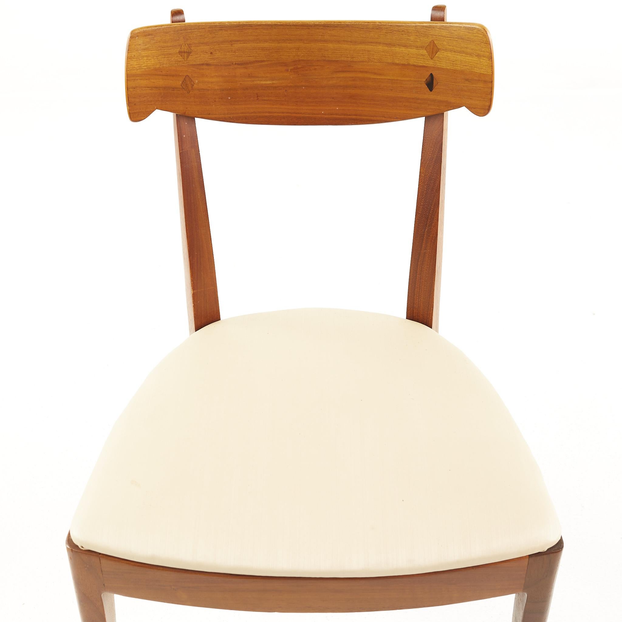 Kipp Stewart for Drexel Mid Century Walnut Dining Chairs, Set of 6 3