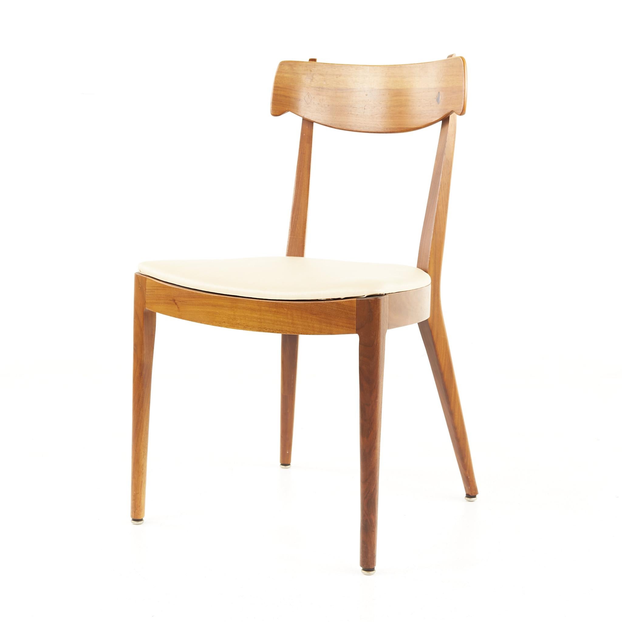 Late 20th Century Kipp Stewart for Drexel Mid Century Walnut Dining Chairs, Set of 6