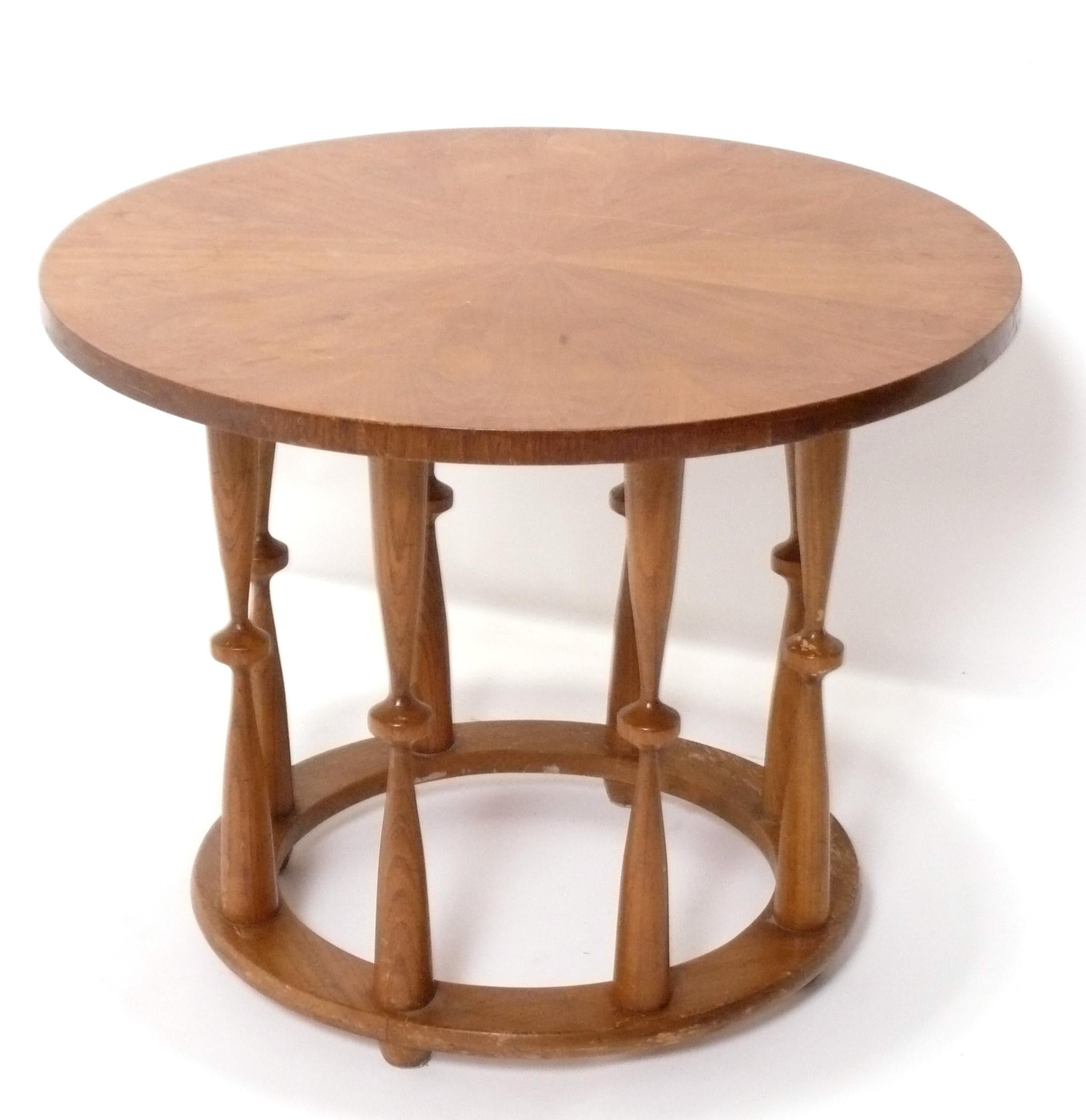 Pair of Sculptural Side Tables, designed by Kipp Stewart for Drexel, American, circa 1960s. They are currently being refinished and can be completed in your choice of color at no additional charge. They are a versatile size and can be used as side