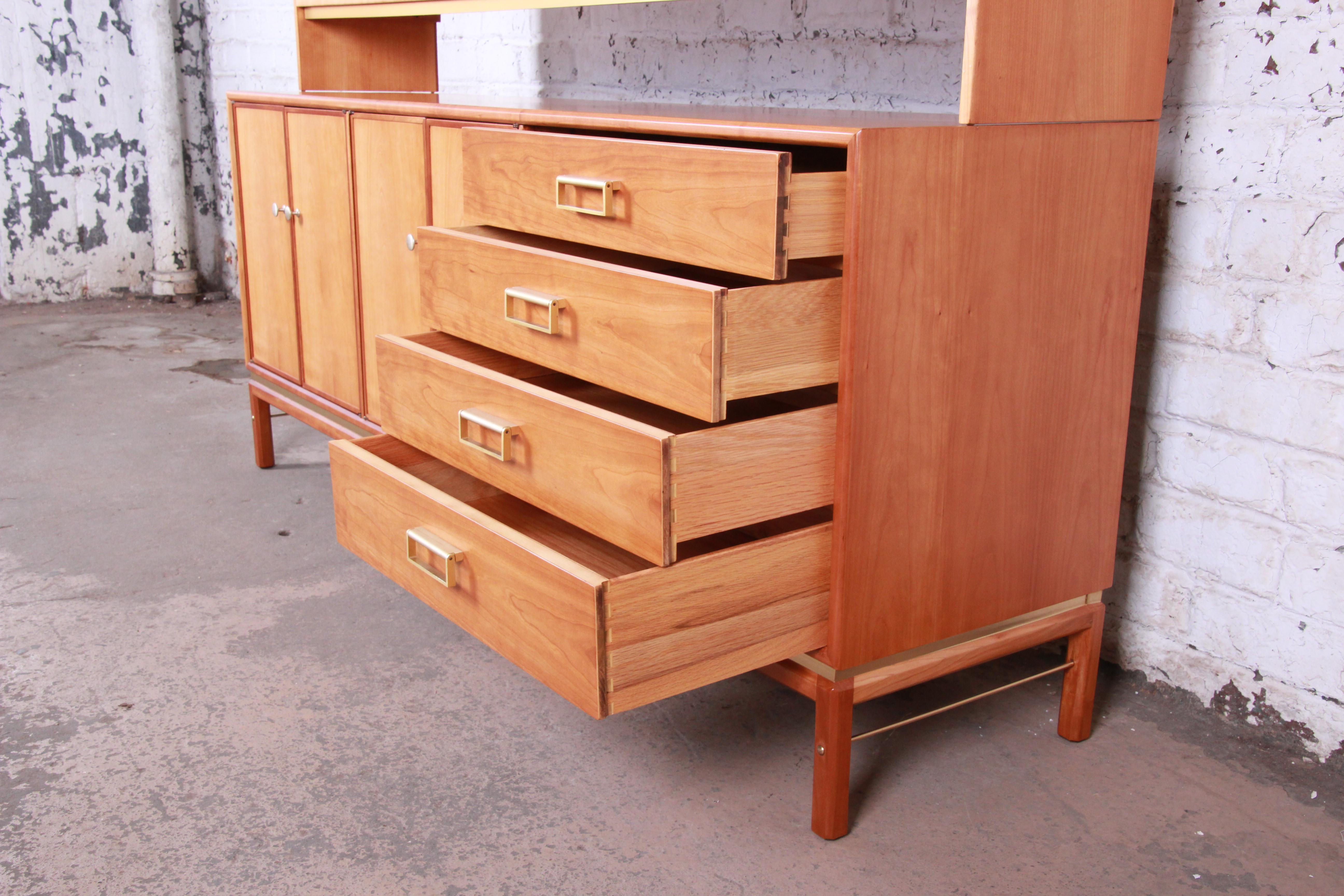 Kipp Stewart for Drexel Sun Coast Cherrywood Sideboard Credenza, 1959 In Good Condition In South Bend, IN