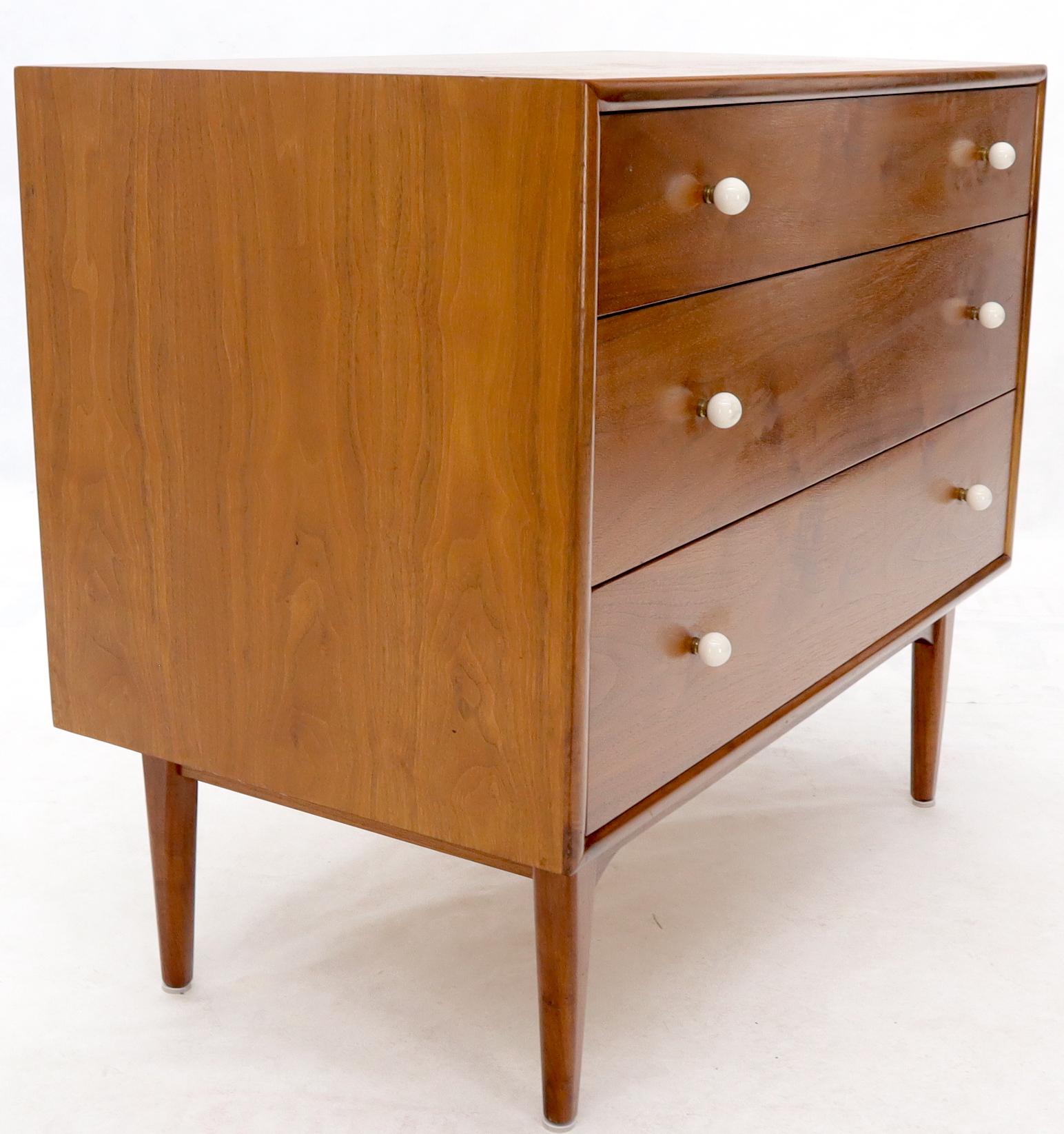 Kipp Stewart for Drexel Walnut 3 Bachelor Chest Dresser 4