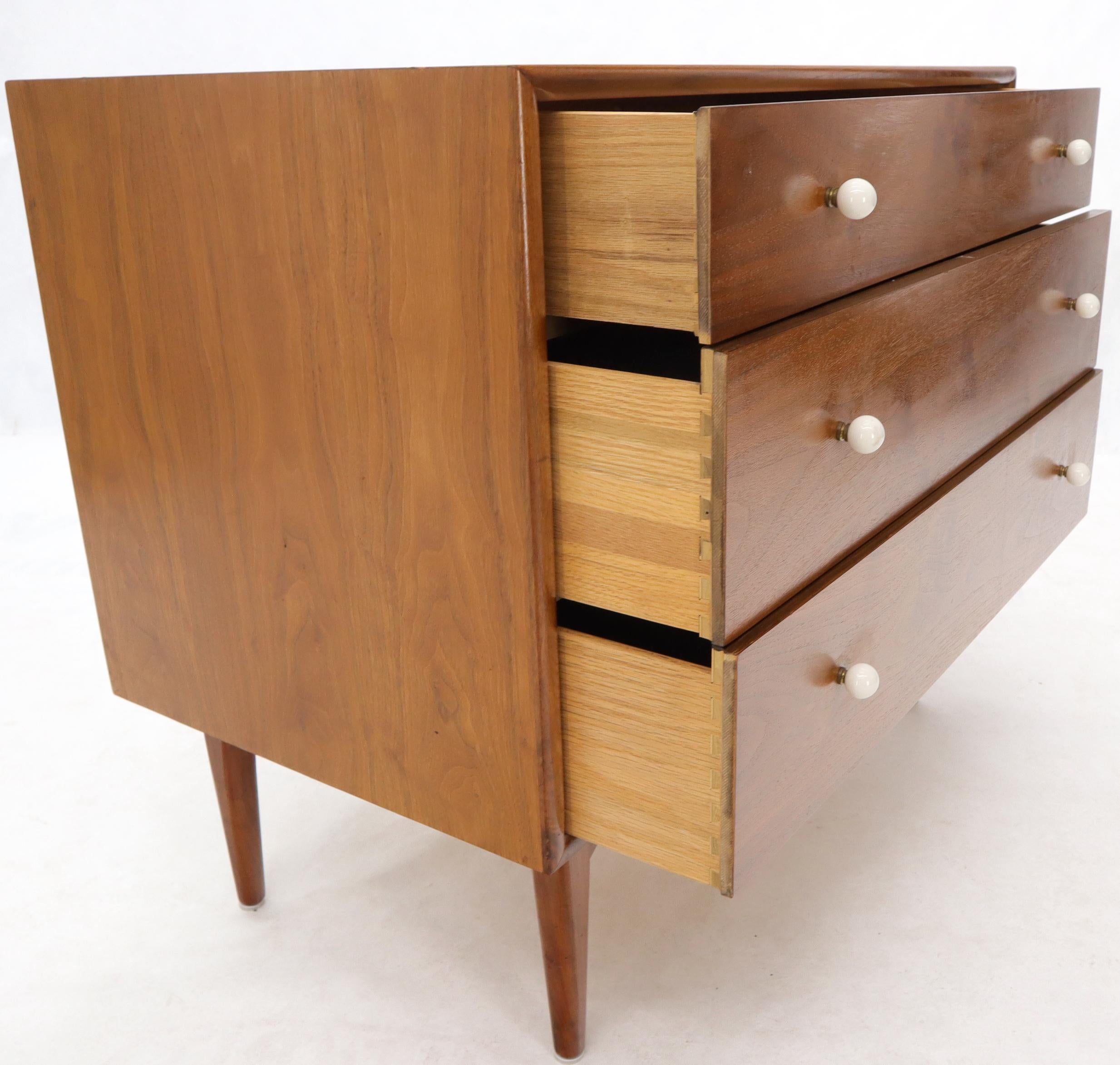 Kipp Stewart for Drexel Walnut 3 Bachelor Chest Dresser 5