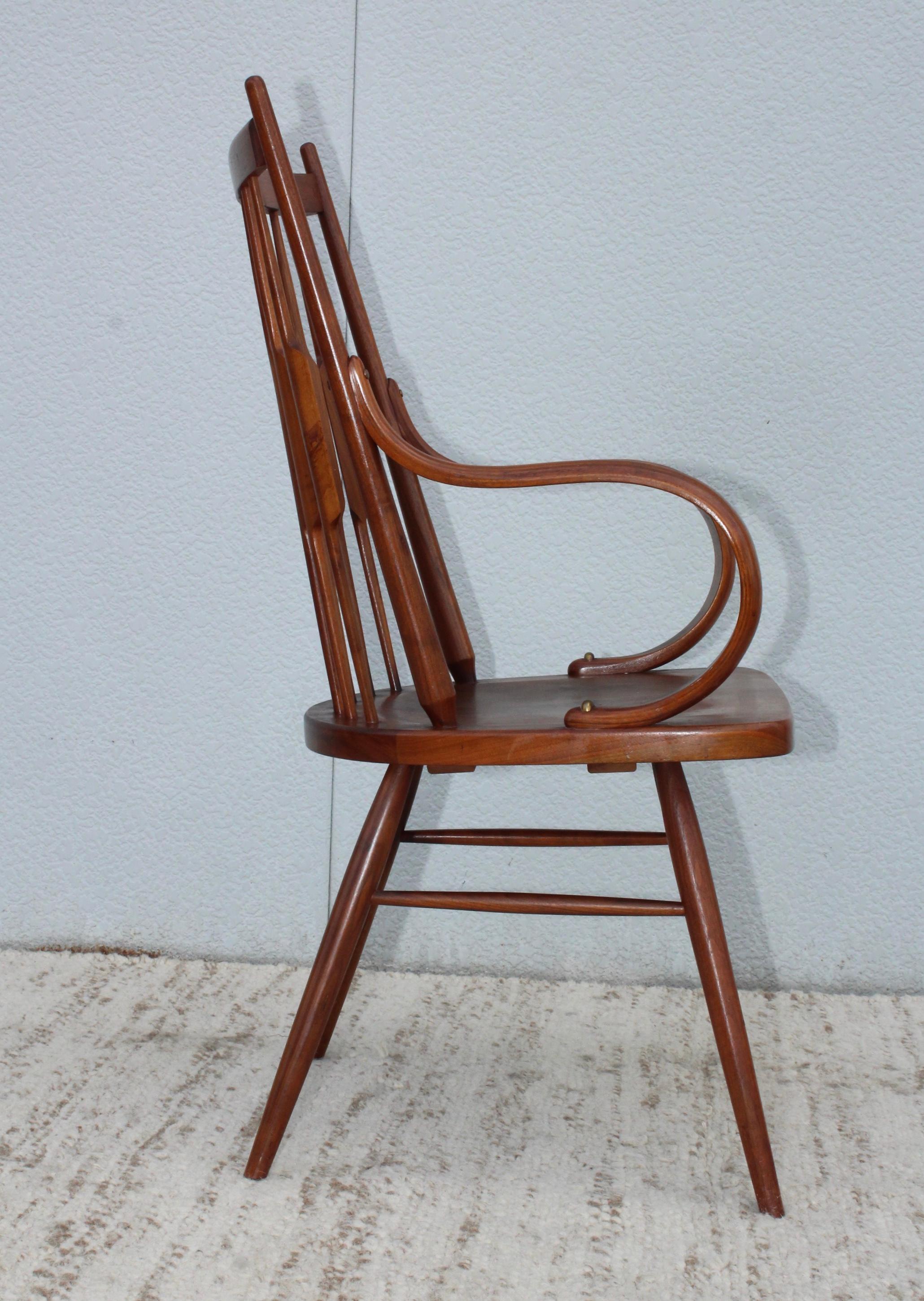 Mid-Century Modern Kipp Stewart for Drexel Walnut Armchair
