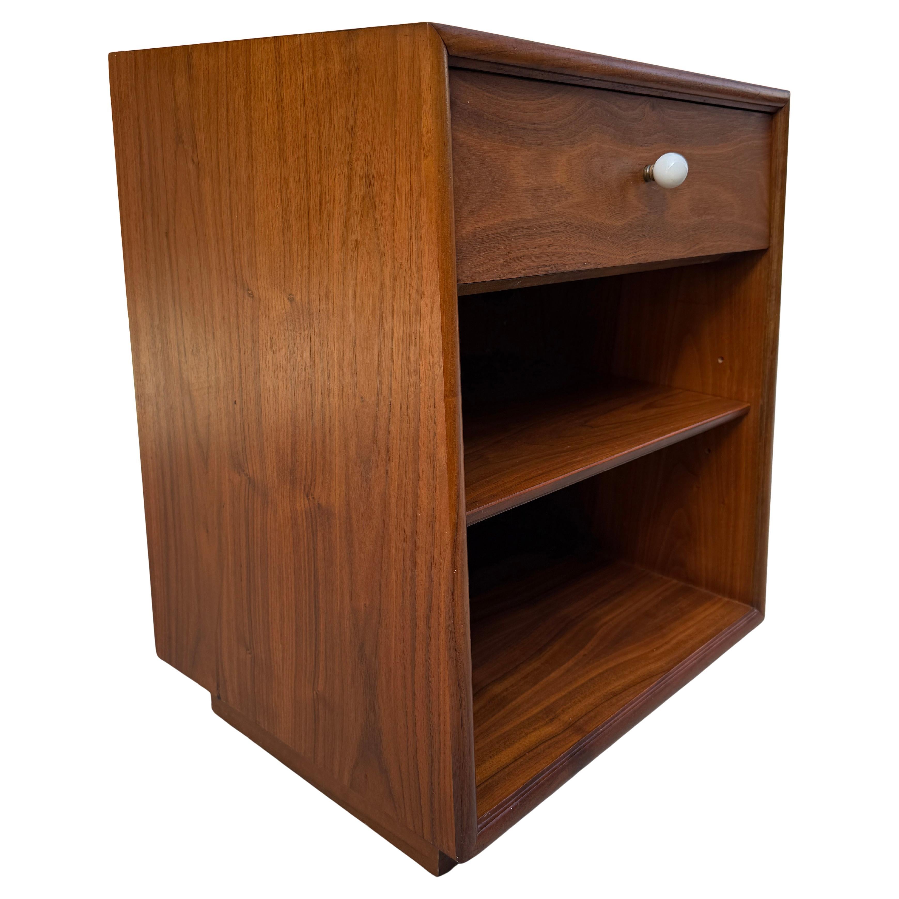 Kipp Stewart for Drexel Walnut Night Stand or Record storage Cabinet 5