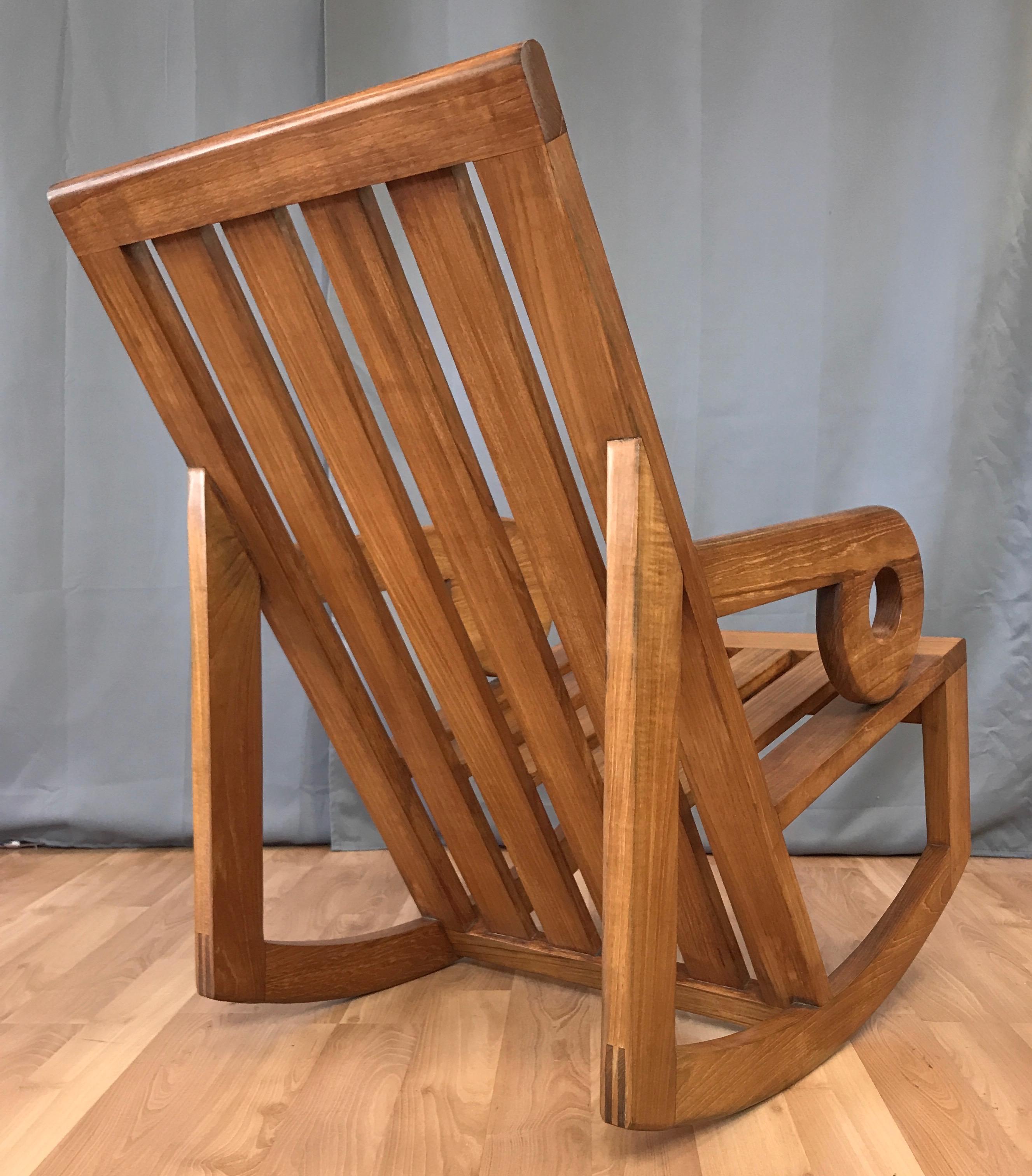 Kipp Stewart for Summit Teak AP288 Aperture Rocker, 1979 In Good Condition In San Francisco, CA