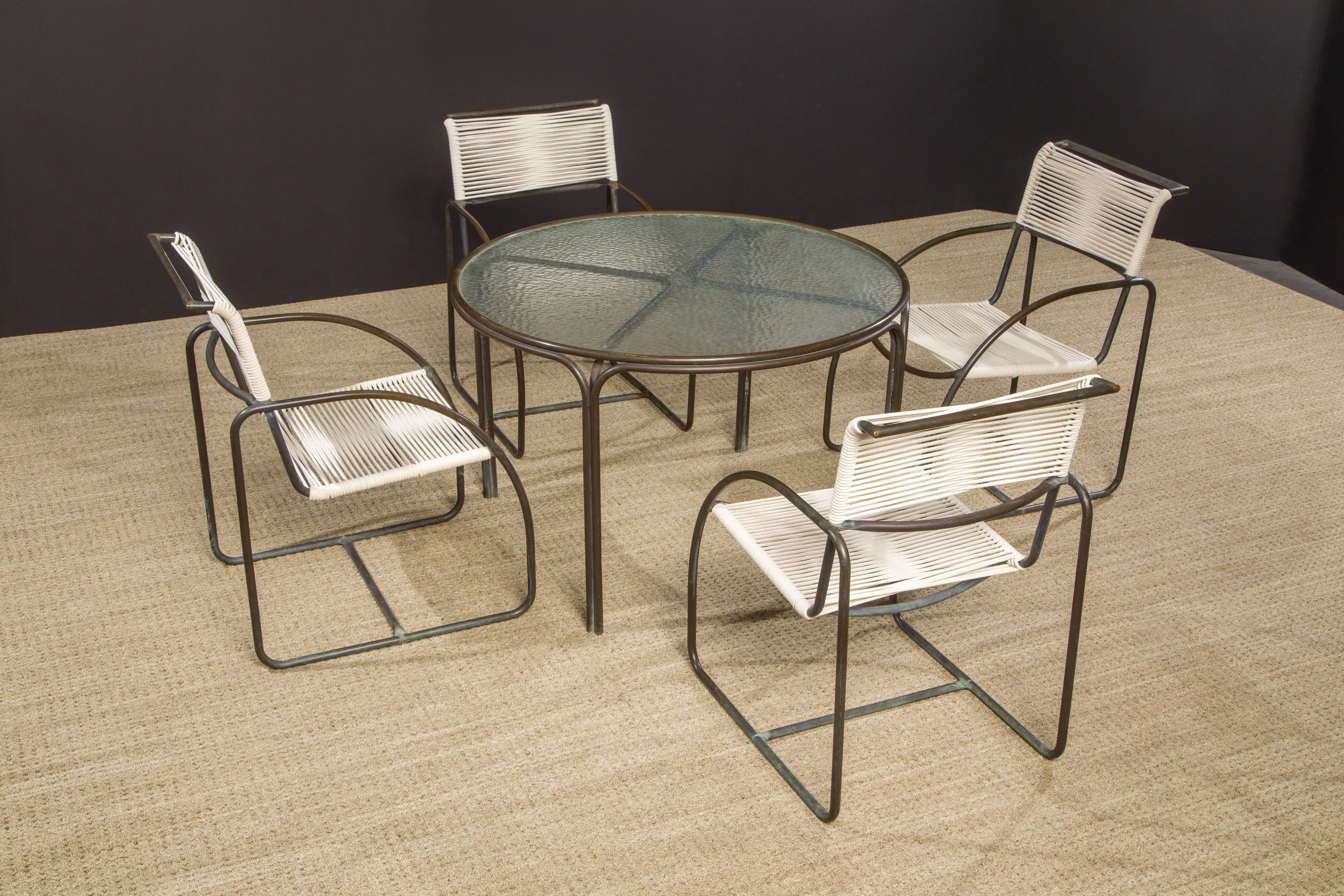 Kipp Stewart for Terra of California Bronze Dining Set, c 1970 In Excellent Condition In Los Angeles, CA