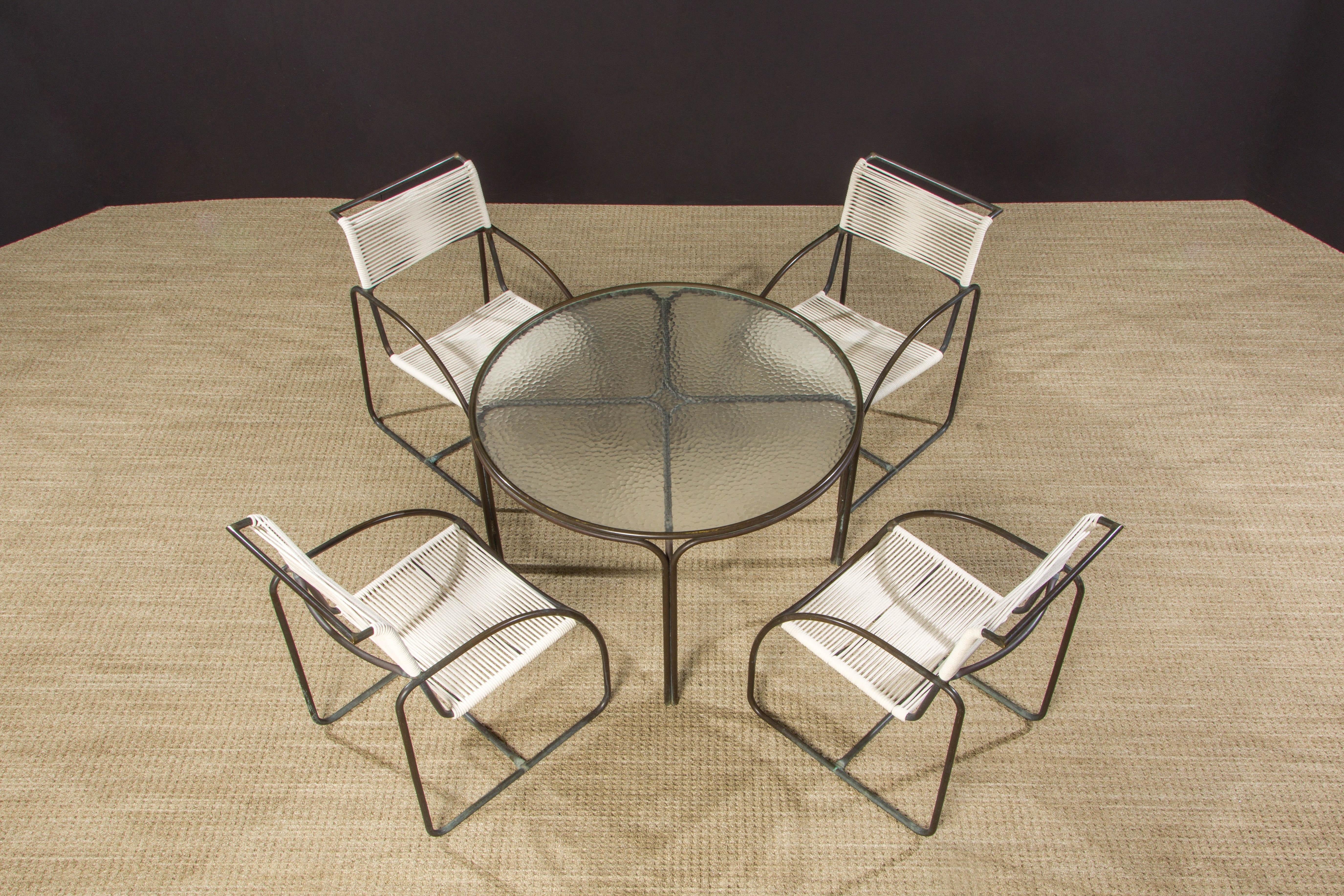 Late 20th Century Kipp Stewart for Terra of California Bronze Dining Set, c 1970