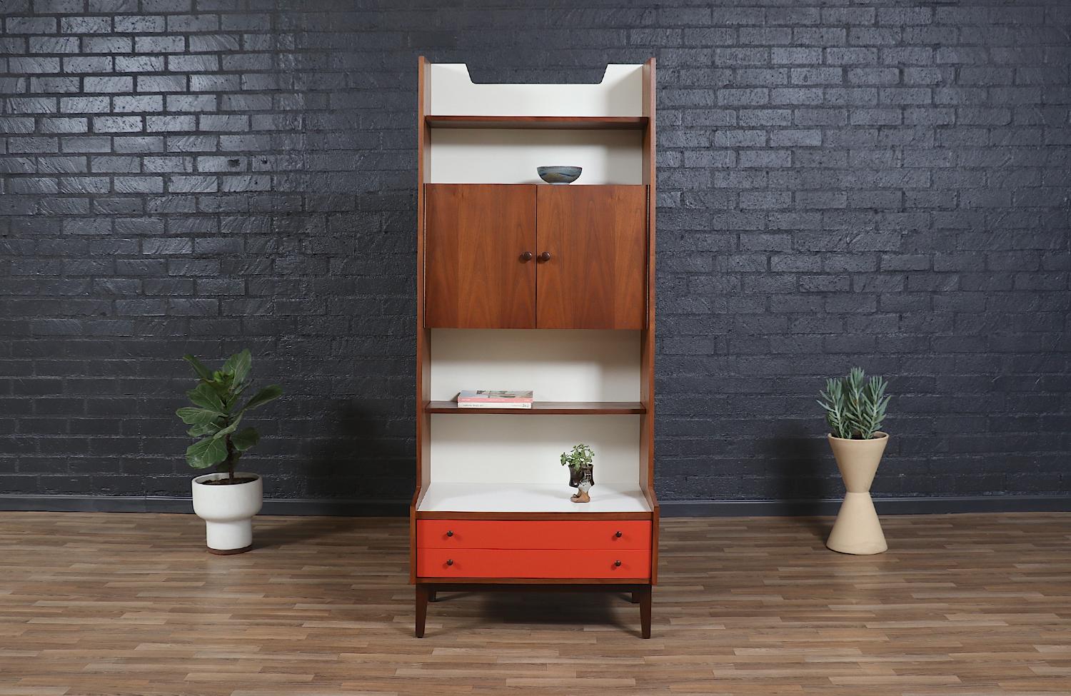 American Kipp Stewart Lacquered & Walnut Bookshelf for Glenn of CA