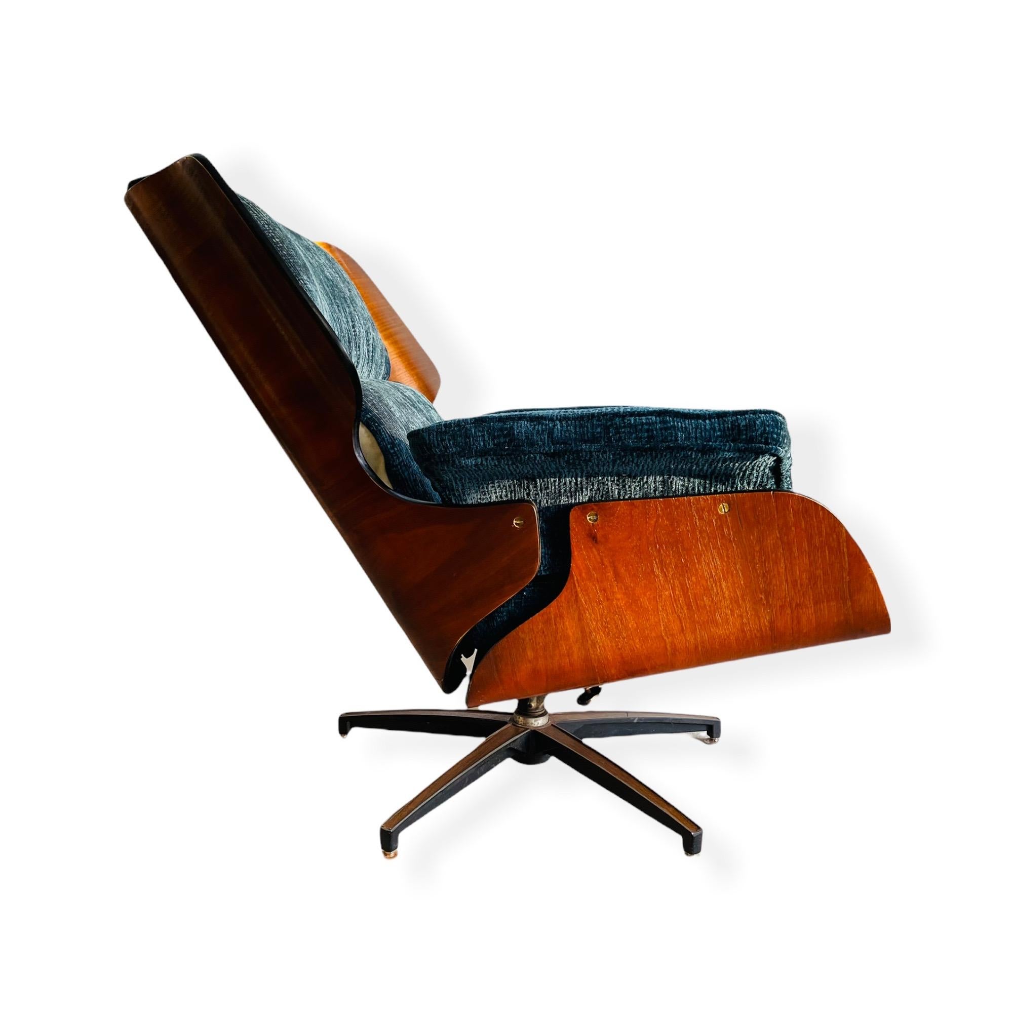 20th Century Kipp Stewart Lounge Chair & Ottoman by Drexel Declaration