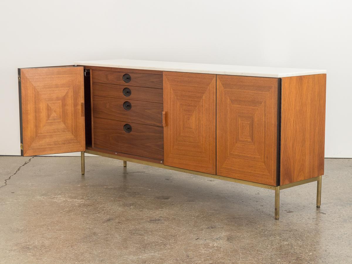 Mid-Century Modern Kipp Stewart Marble Top Cabinet