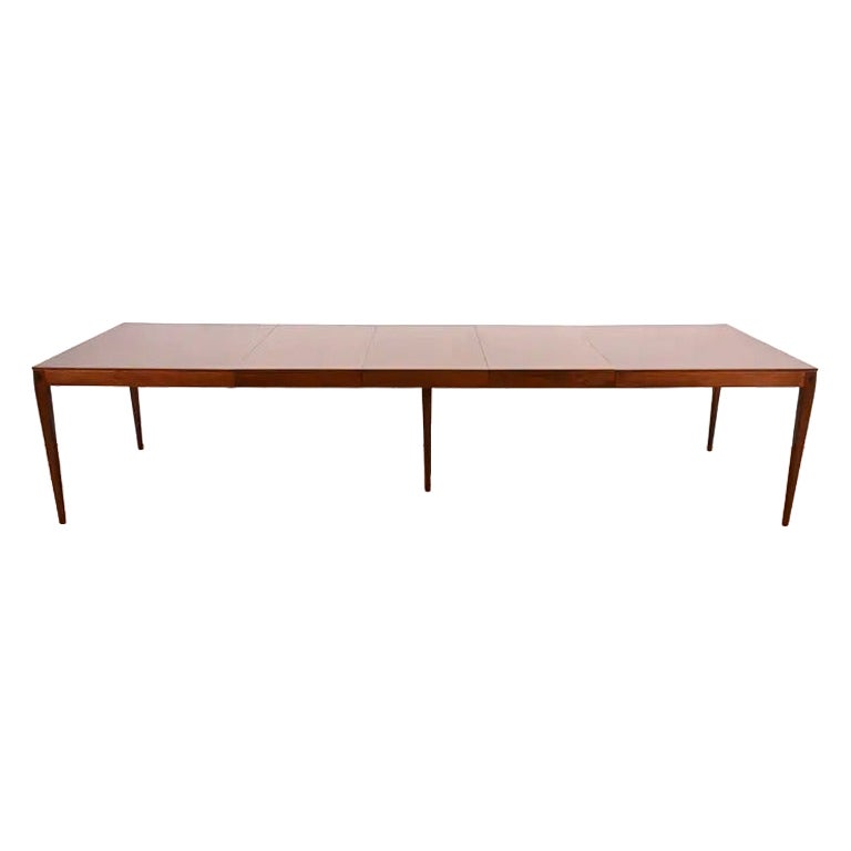 Kipp Stewart Mid-Century Modern Walnut Extension Dining Table  Newly Refinished