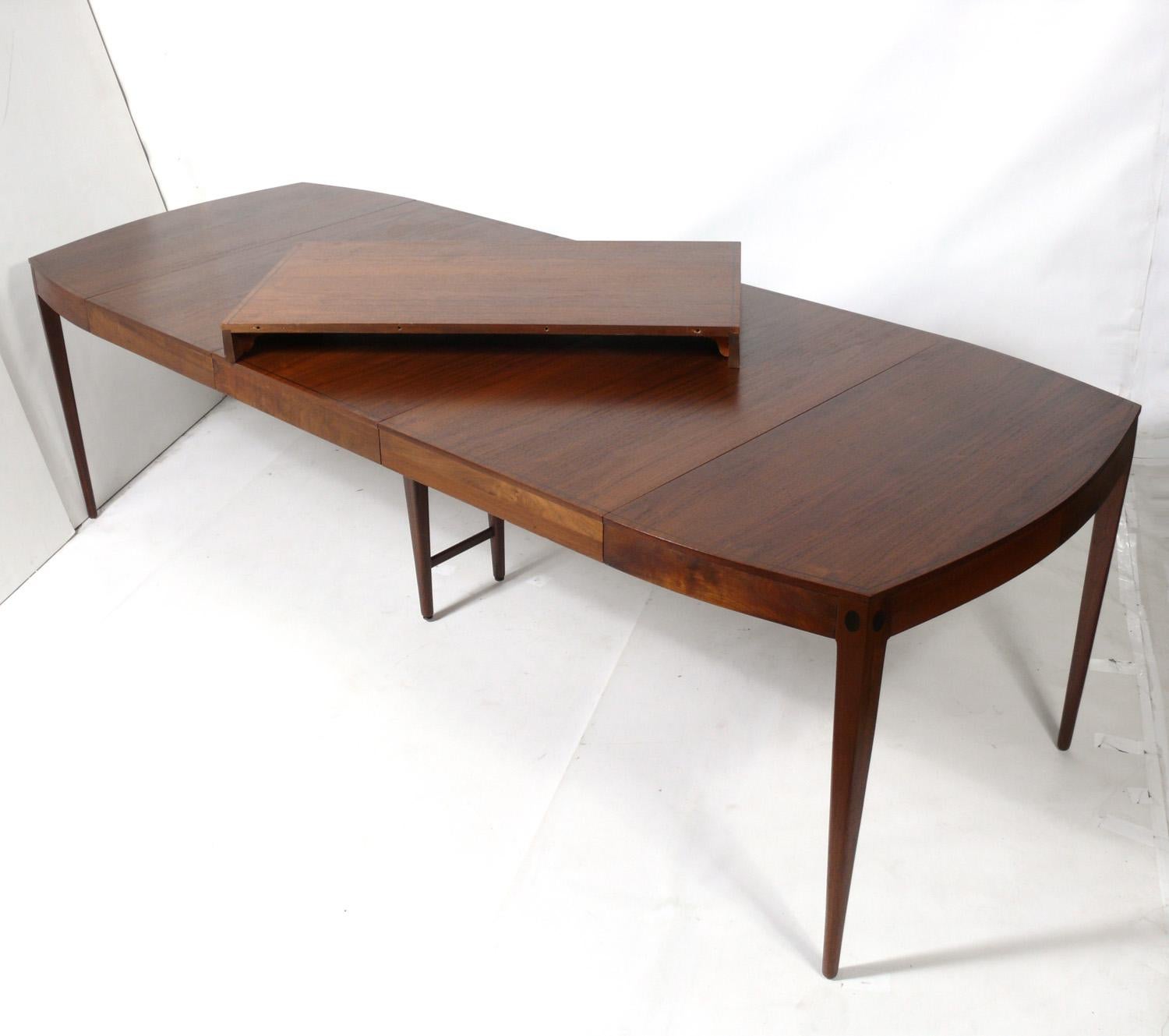 Metal Kipp Stewart Mid Century Walnut Dining Table