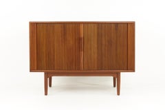 Kipp Stewart Mid Century Walnut Tambour Sideboard Credenza