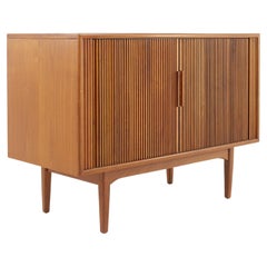 Kipp Stewart Mid Century Walnut Tambour Sideboard Credenza